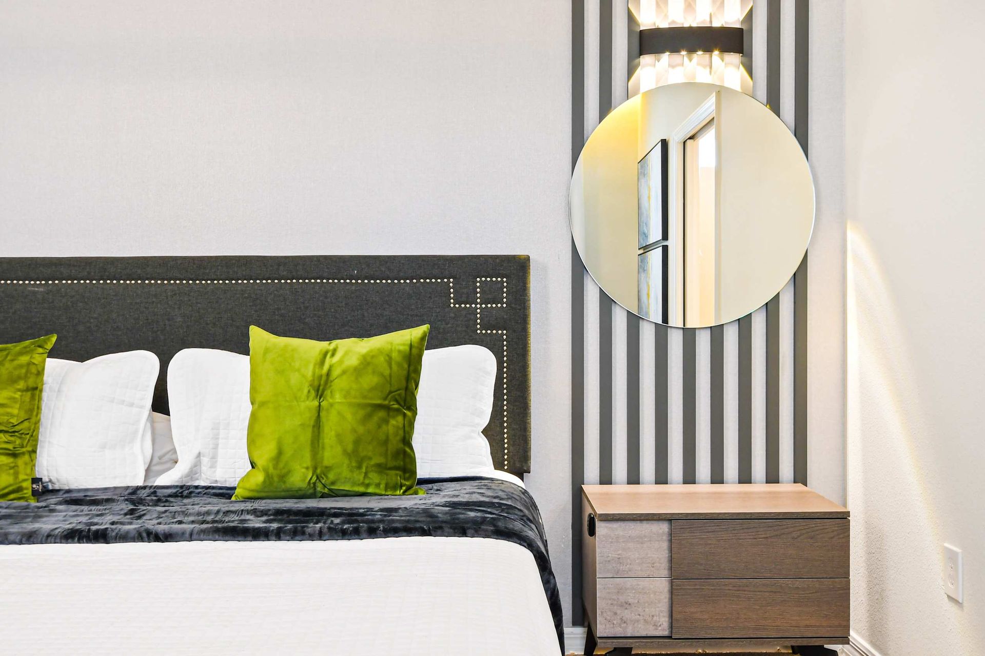 The spacious second bedroom with a comfortable king bed