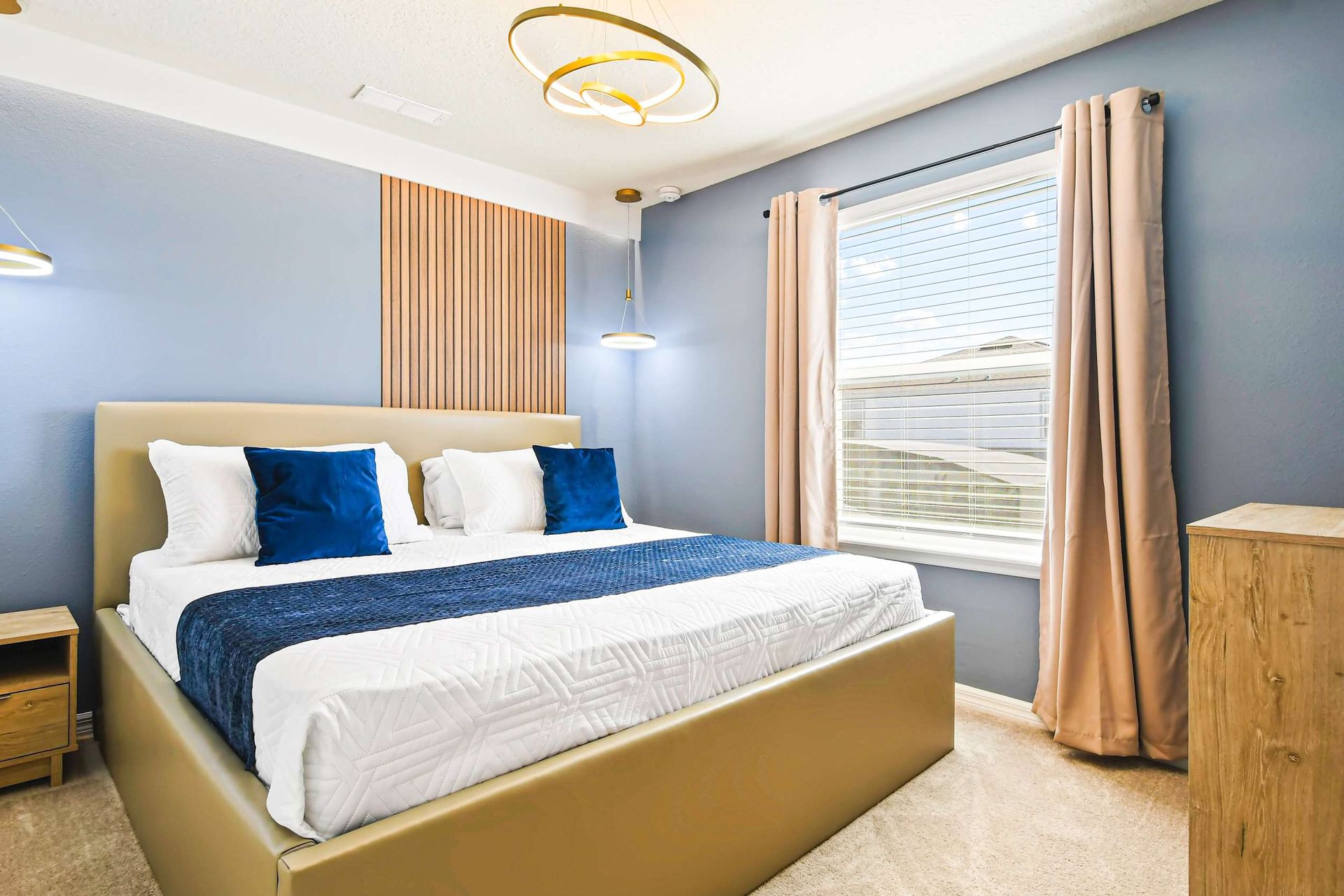 The spacious second bedroom with a comfortable king bed