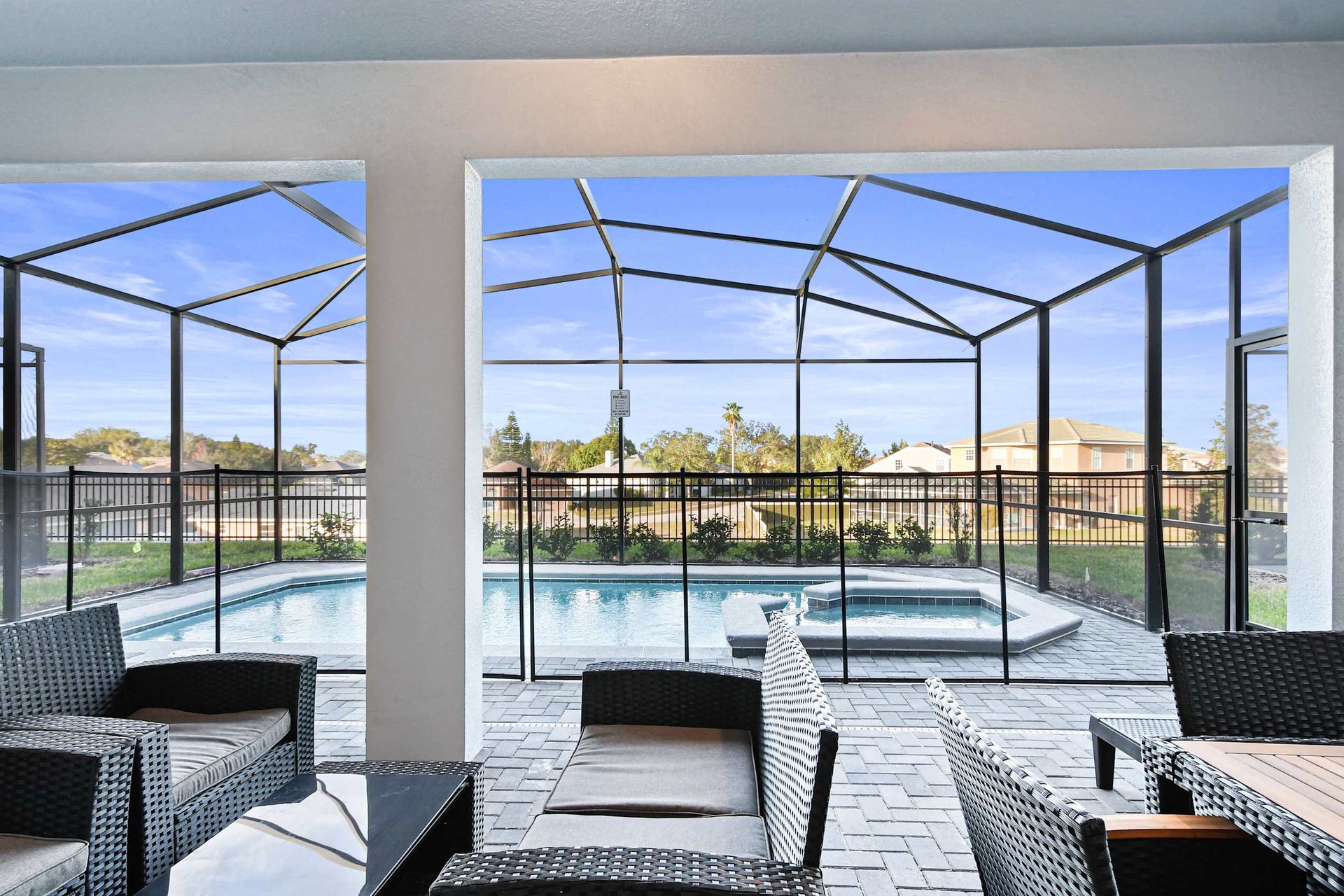 Enjoy in our private pool with hot spa.