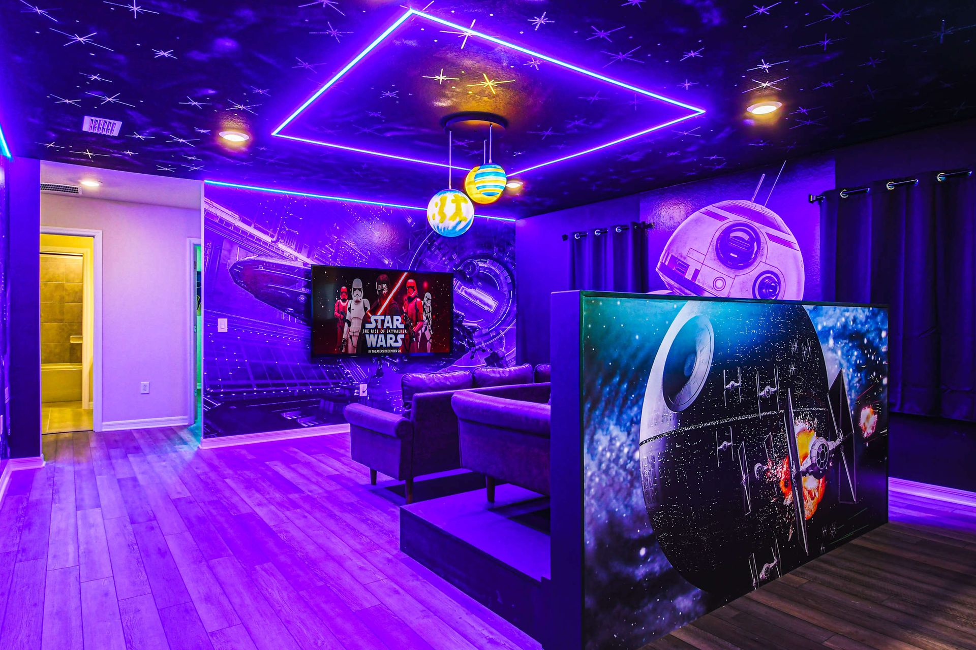 Watch a movie or two with your family in the comfortable theater loft