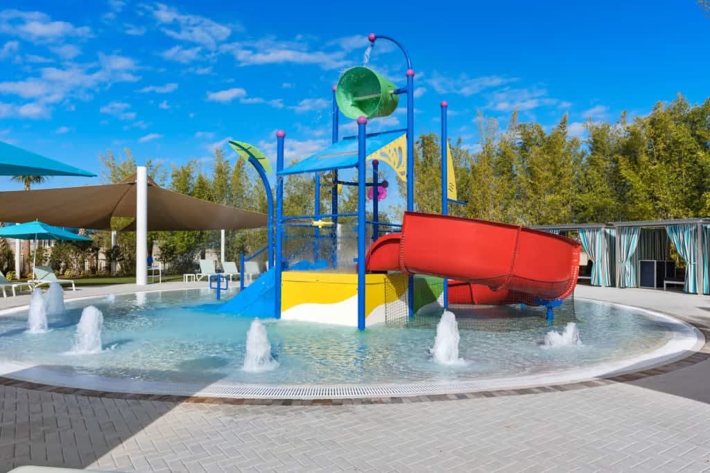 Exciting splash zone with slides and water fun for all ages.