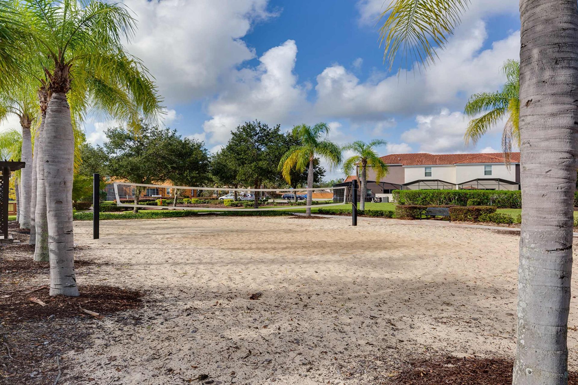 Serve up some fun on our sunny sand volleyball court surrounded by palms!
