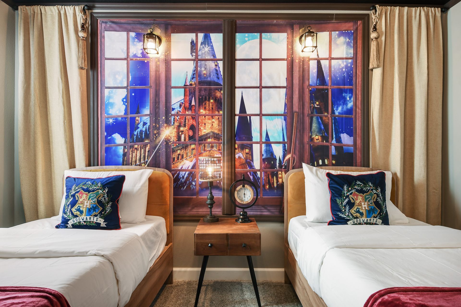 Step into a spellbinding stay in this Harry Potter-themed twin room escape.