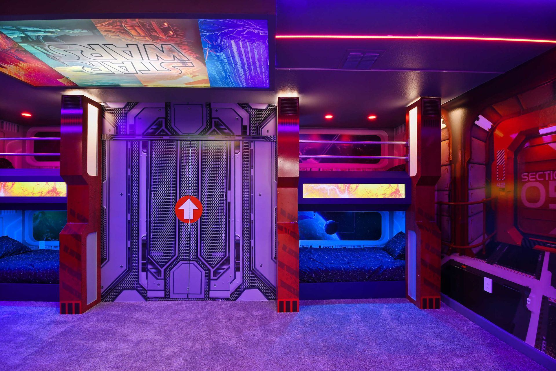 Sleep in a galaxy far, far away—epic Star Wars-themed bunk room adventure!