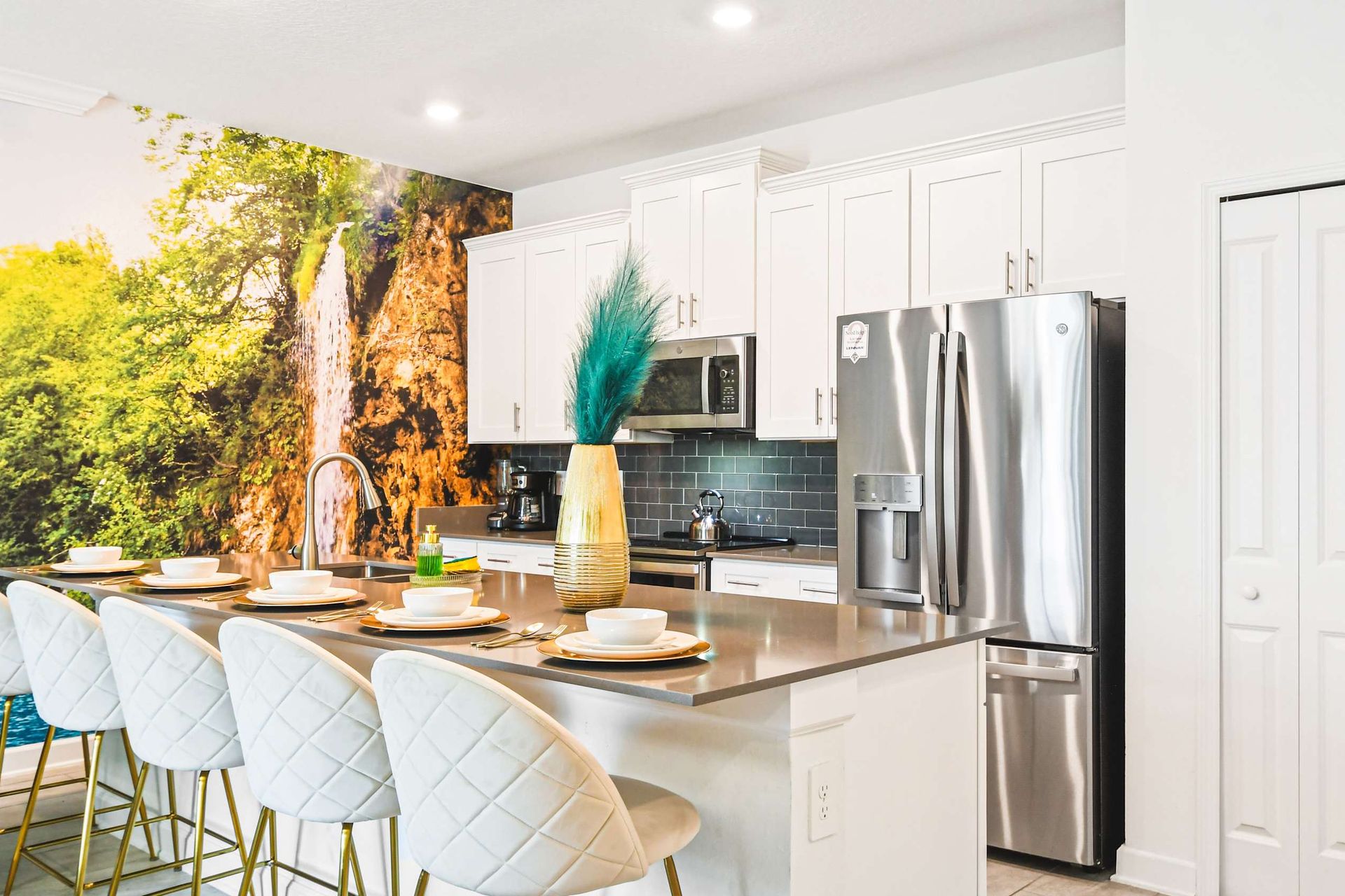 Prepare gourmet meals with ease in our state-of-the-art kitchen, offering you the perfect space to unleash your culinary skills during your stay.