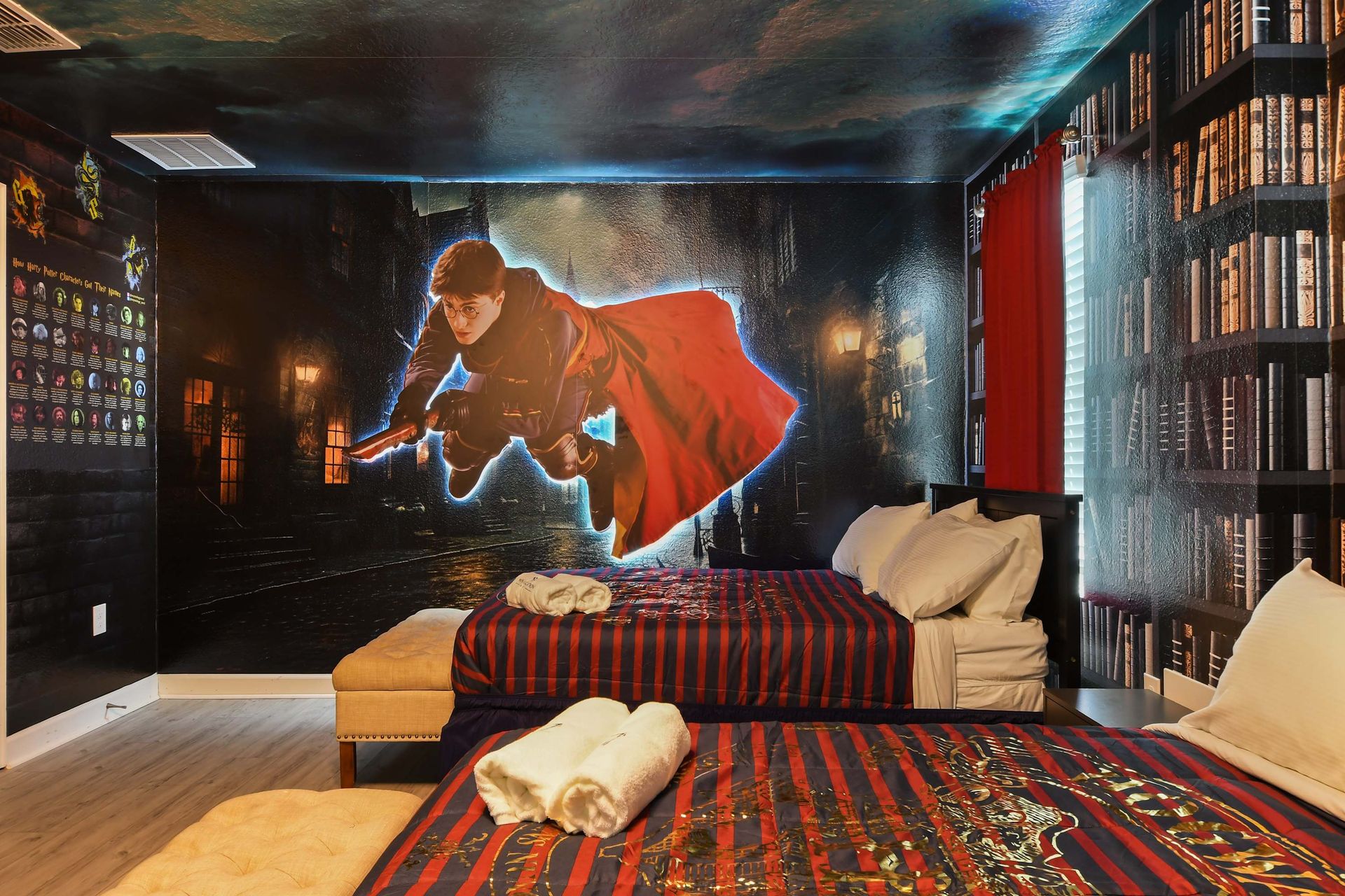 Step into a wizarding world—magical decor, cozy beds, and spellbound dreams await.