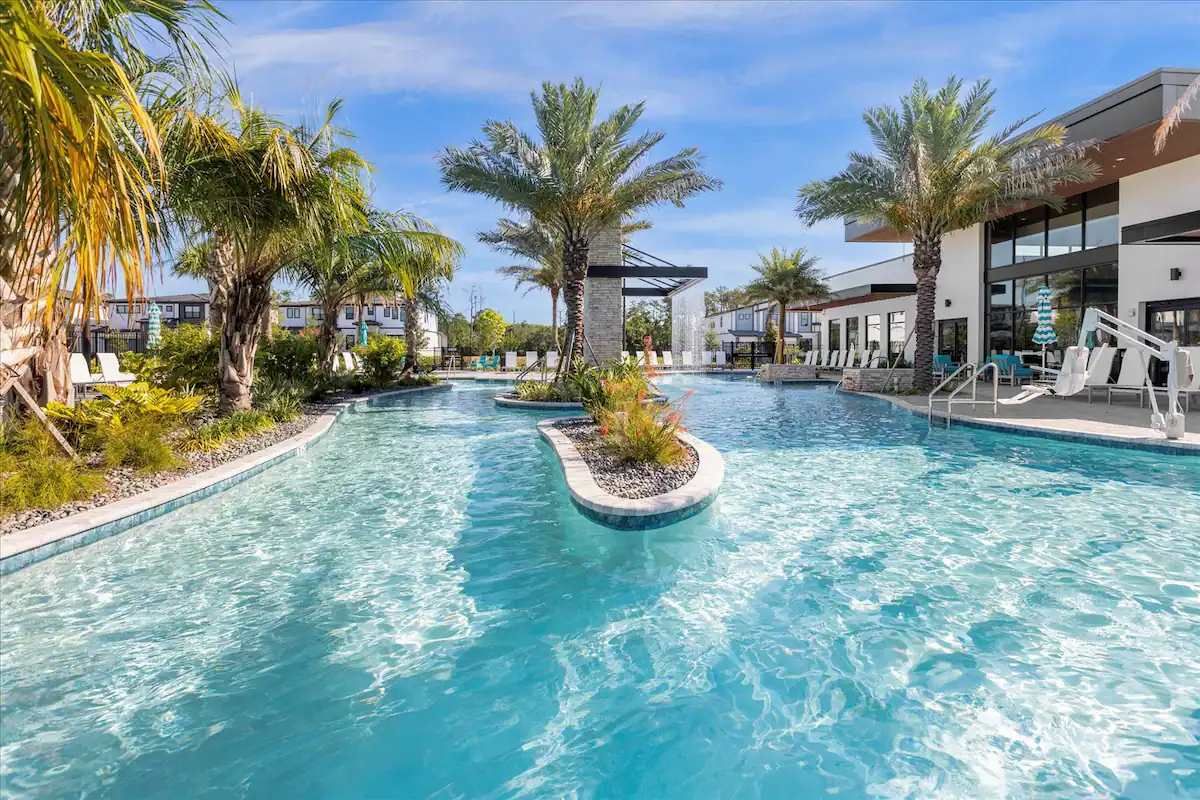 Drift through paradise in this resort-style lazy river with palm-lined views.
