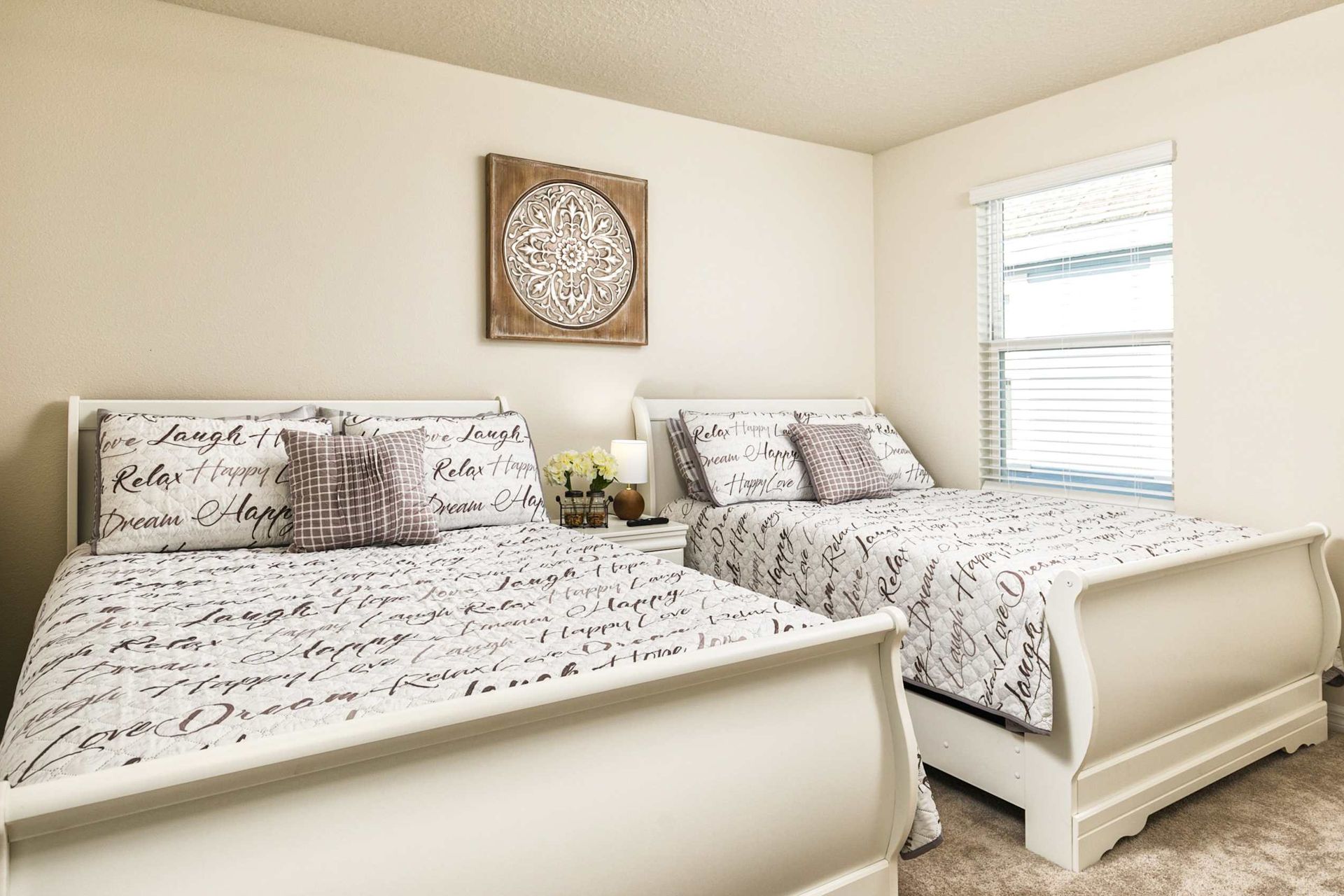 Relax, play, and dream in this bright bedroom.