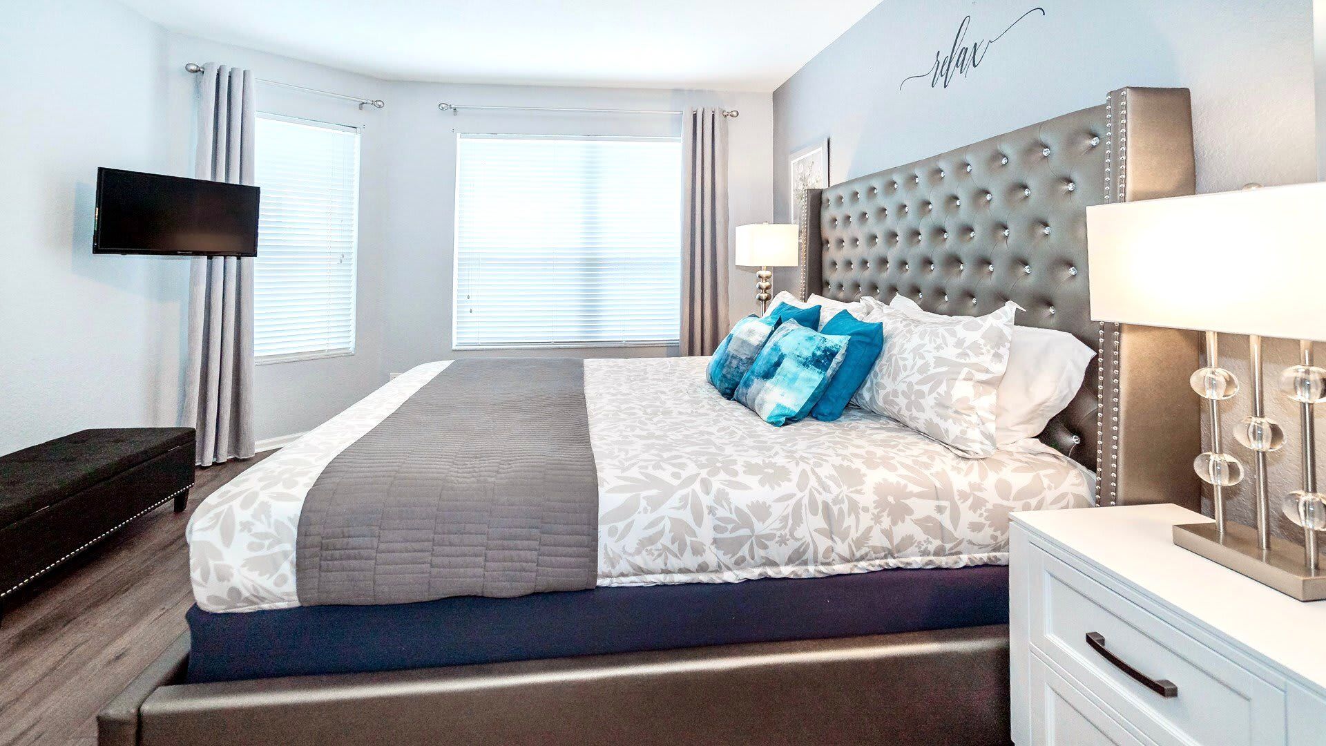 Each bed within the home is topped with soft, hotel quality linen and bedding