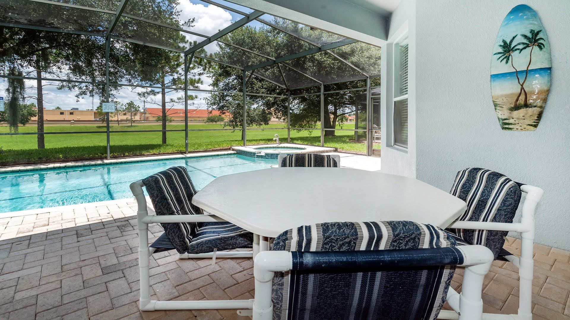 Relax by the poolside and soak up the sun in our beautiful pool, offering you a peaceful escape during your stay.