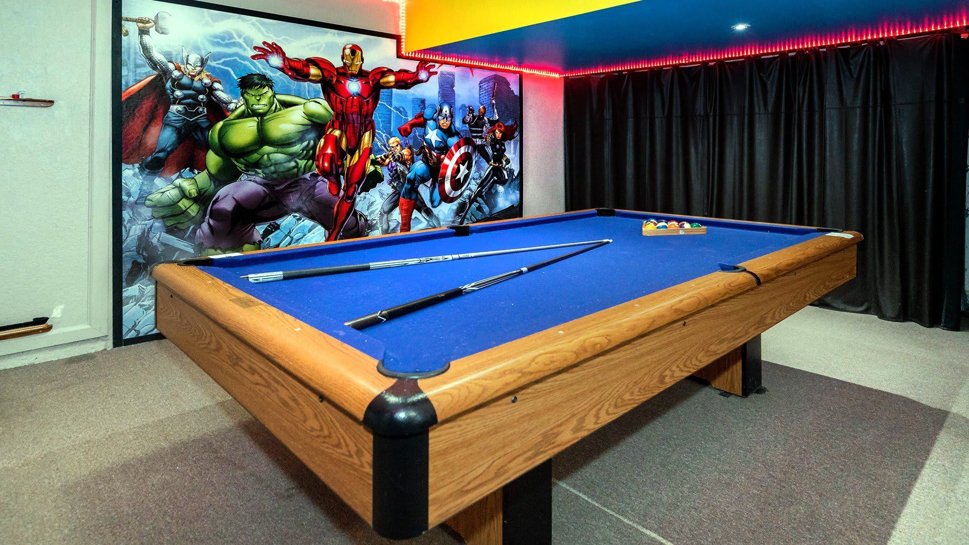 Step into our game room for a fun and exciting experience, offering you a variety of games and entertainment options.
