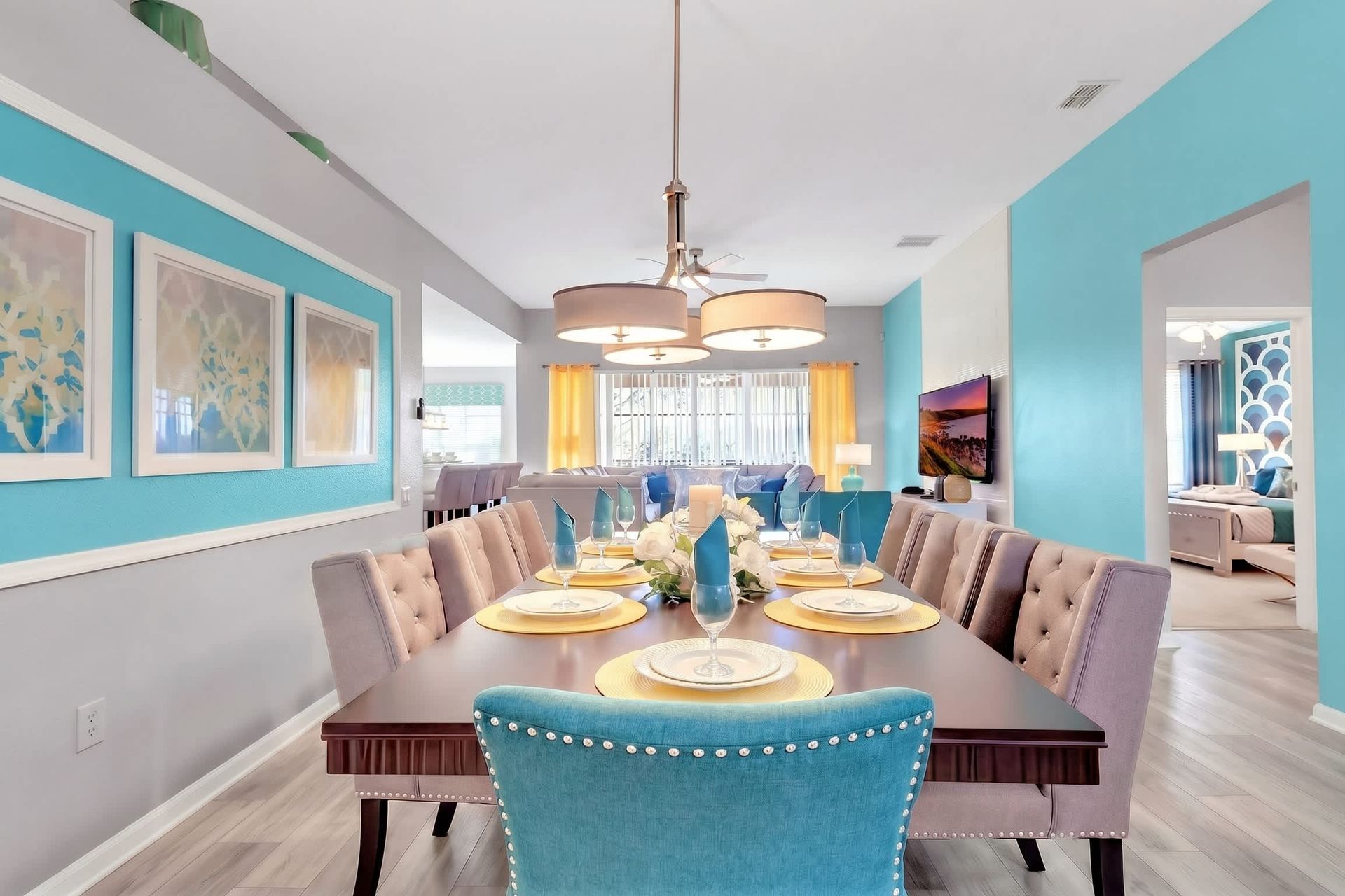 Dine in elegance and comfort in our spacious dining room, offering you the perfect setting for enjoying meals and creating memorable moments during your stay.