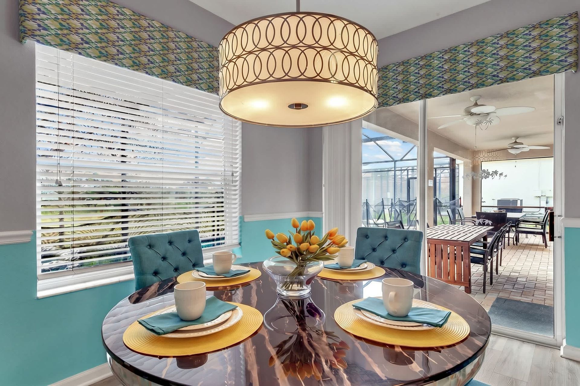 Indulge in culinary delights in our beautifully furnished breakfast table, offering you a luxurious setting to savor delicious meals and create unforgettable memories.