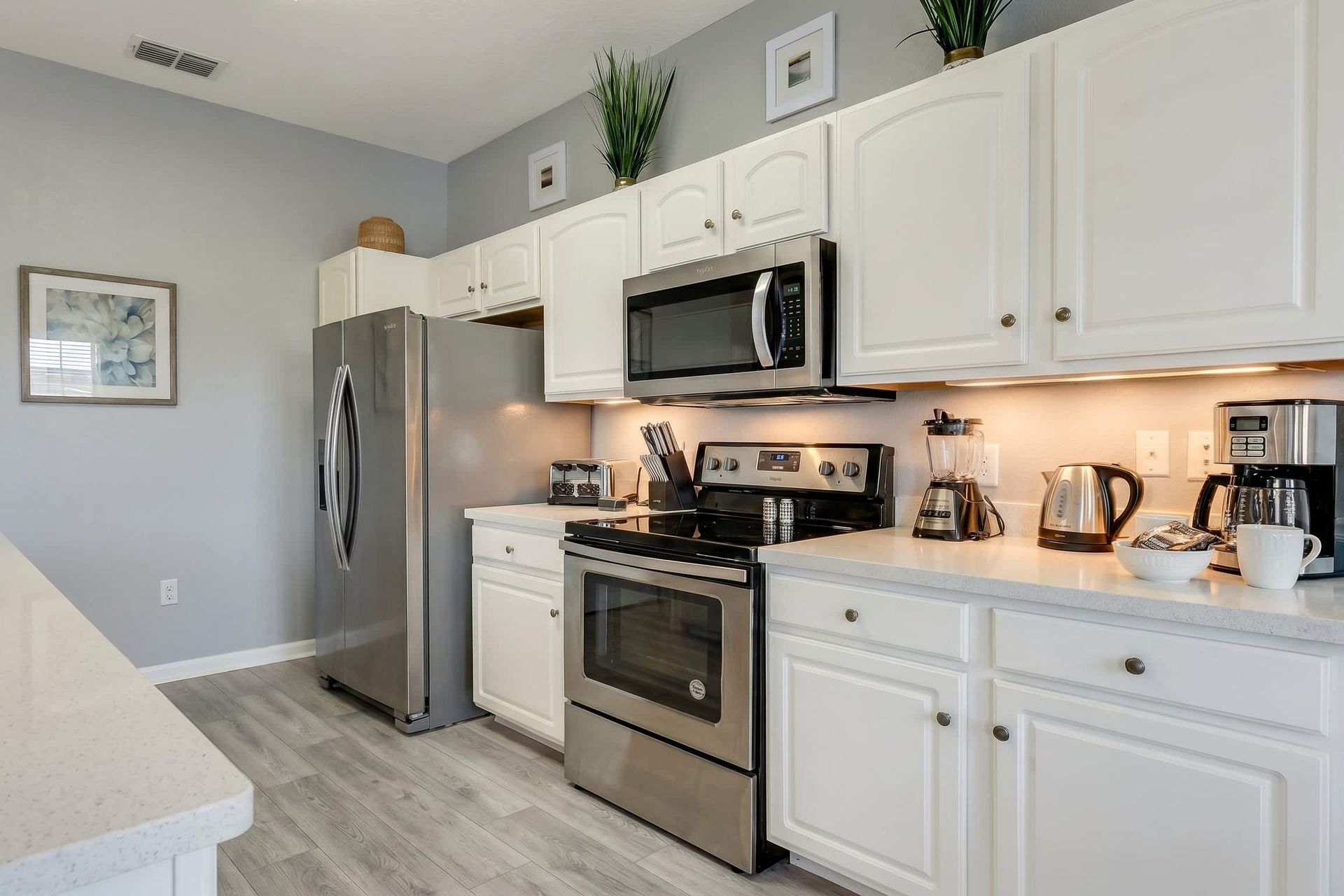 Prepare delicious meals in our stylish kitchen, designed to inspire your culinary adventures.