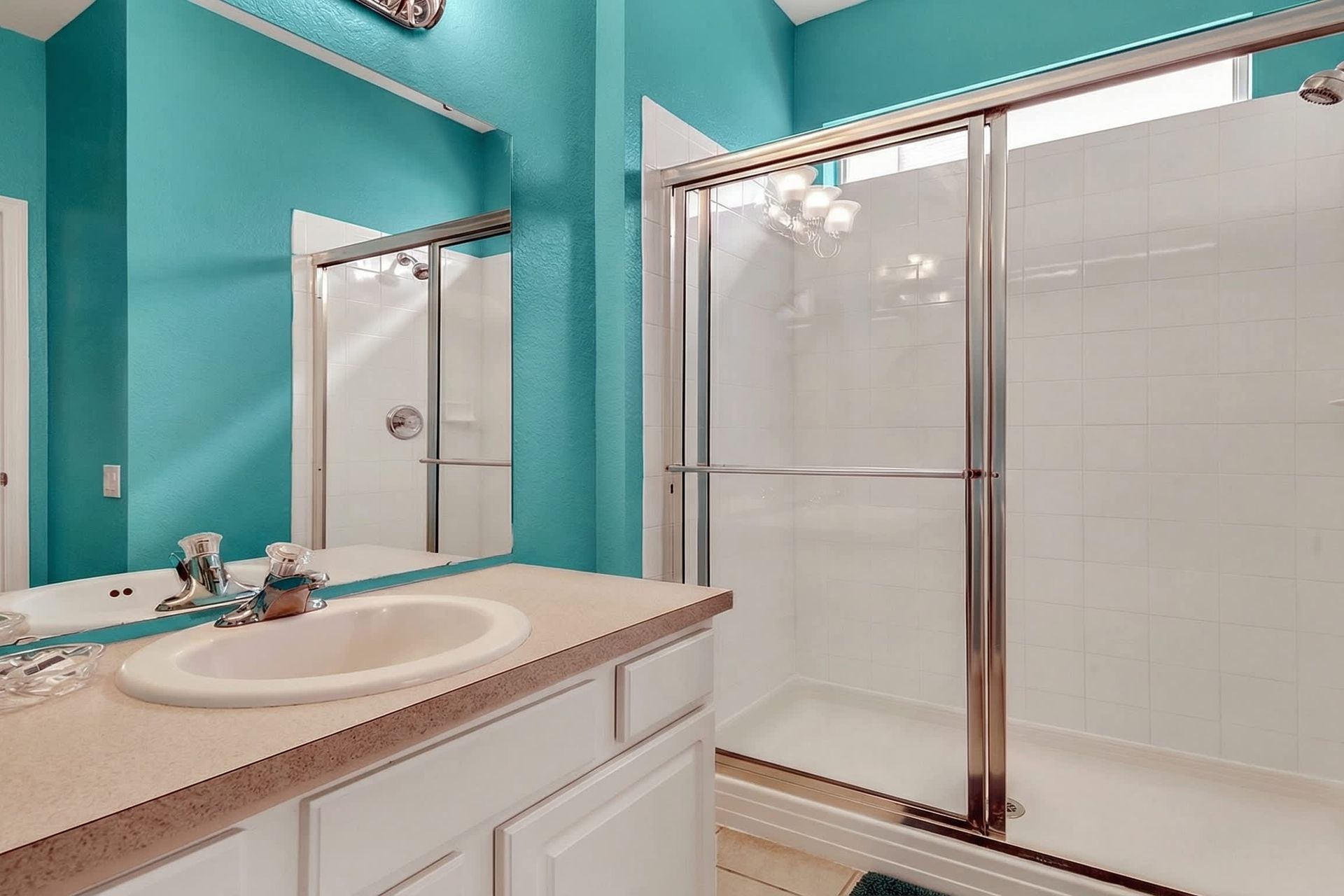 Pamper yourself in our elegant bathroom, offering you a relaxing oasis to unwind after a day of adventure.