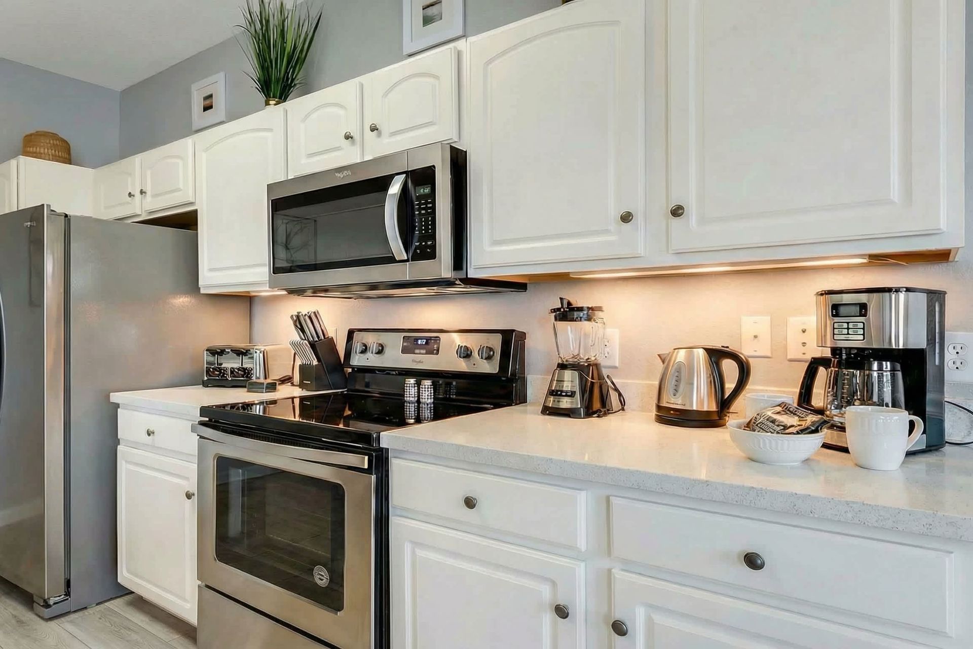 Prepare delicious meals in our stylish kitchen, designed to inspire your culinary adventures.