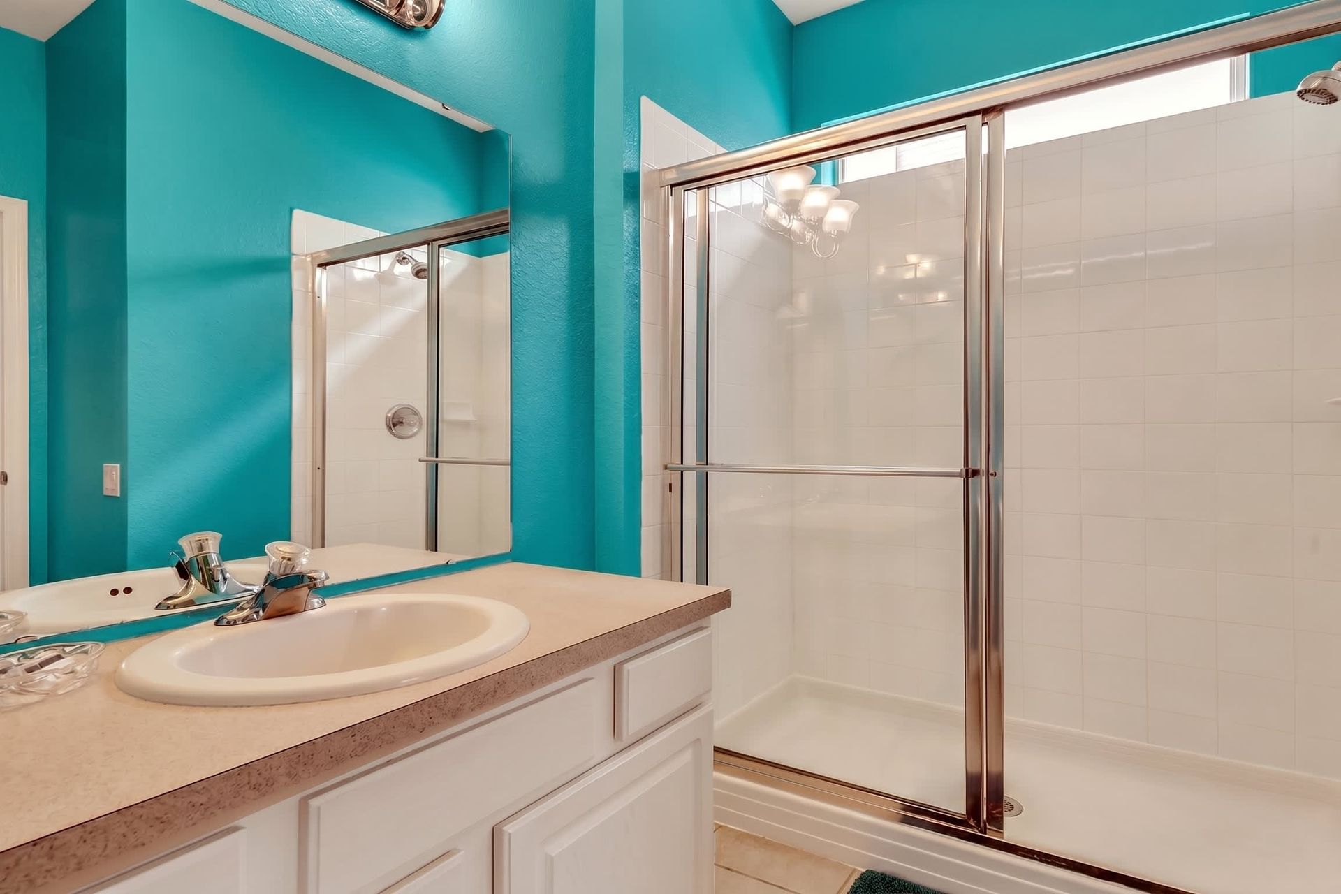 Pamper yourself in our elegant bathroom, offering you a relaxing oasis to unwind after a day of adventure.