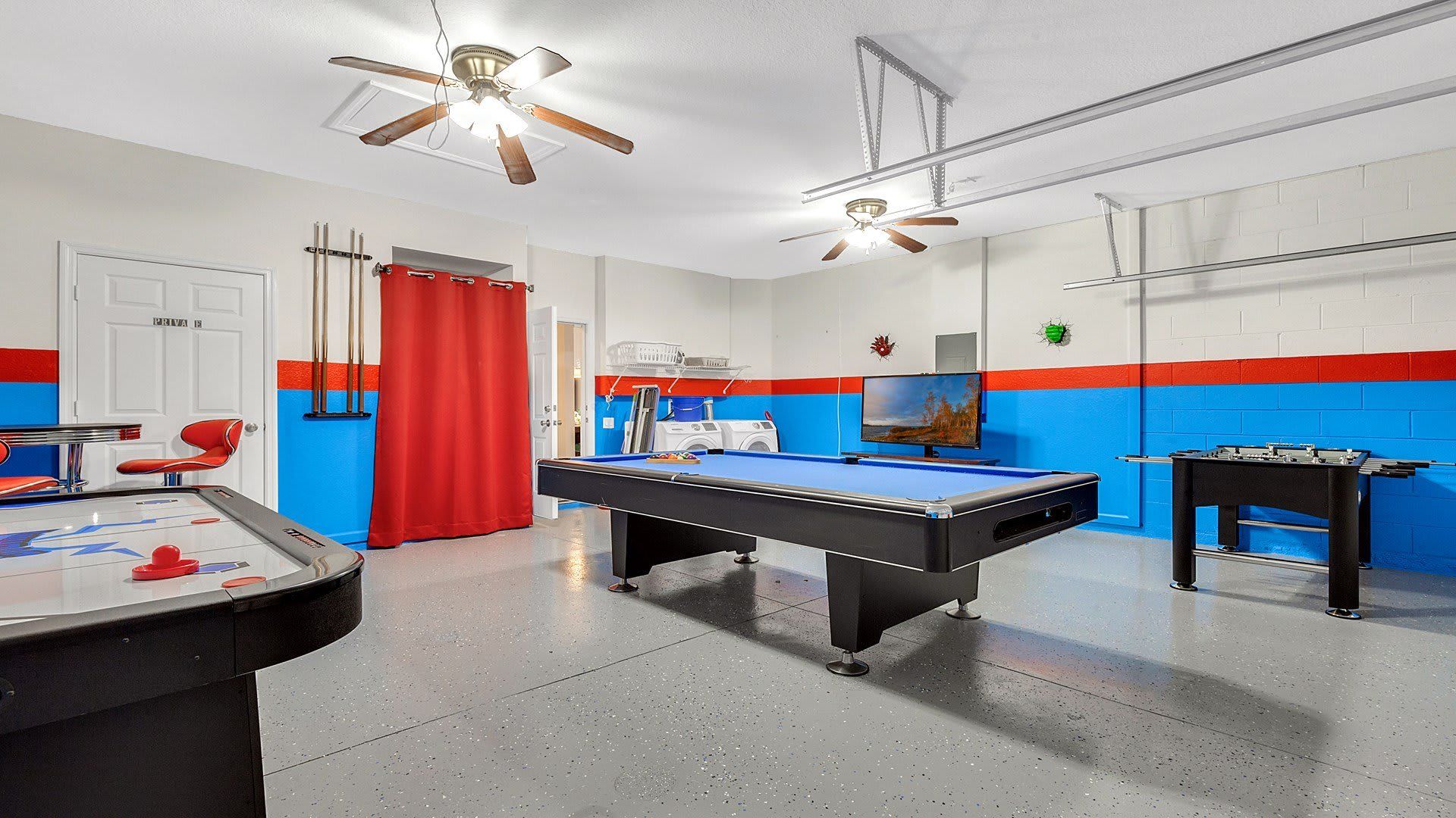 Indulge your inner fun in our game room, offering you a delightful way to unwind and have fun.