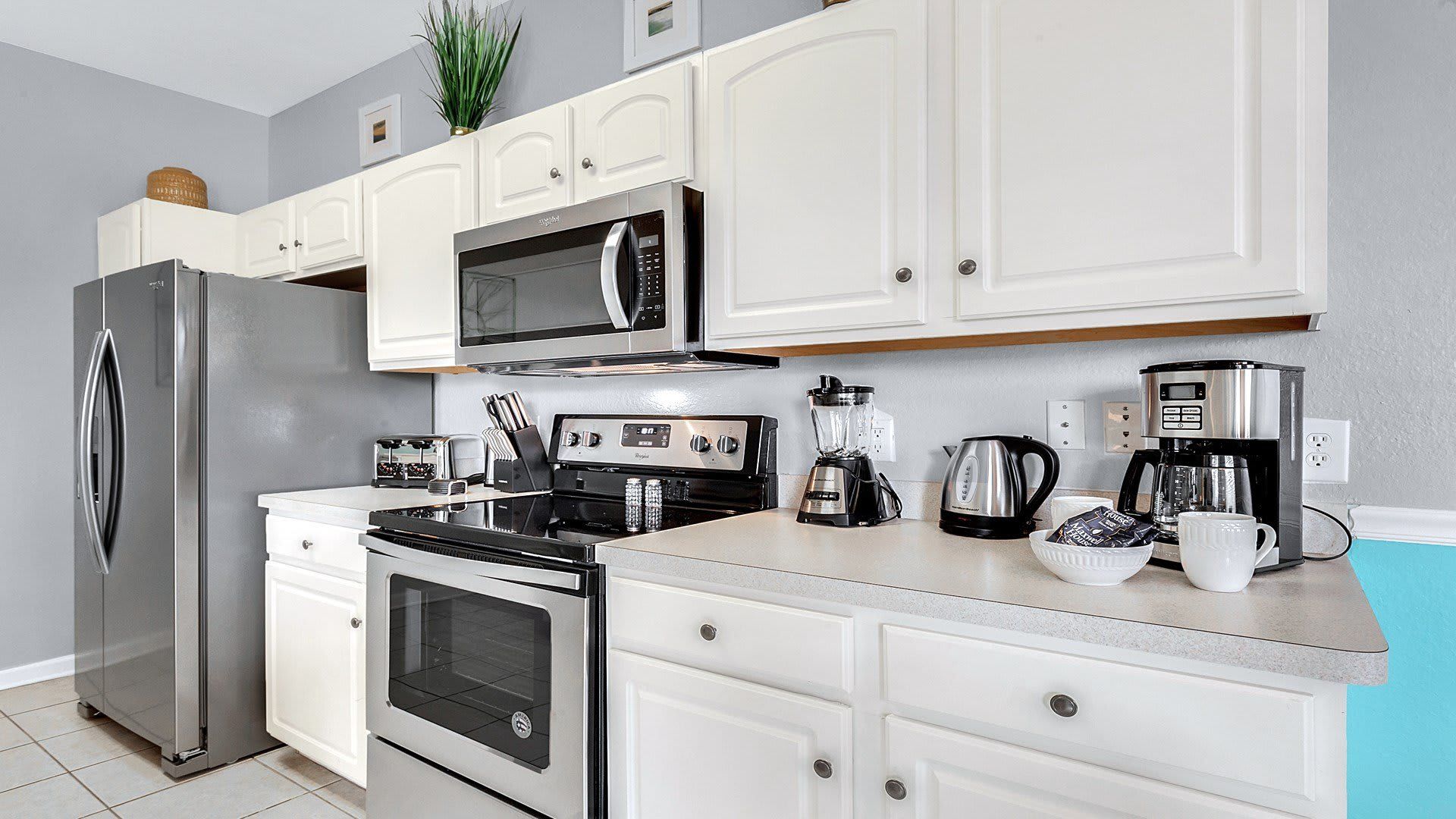 Prepare delicious meals in our stylish kitchen, designed to inspire your culinary adventures.
