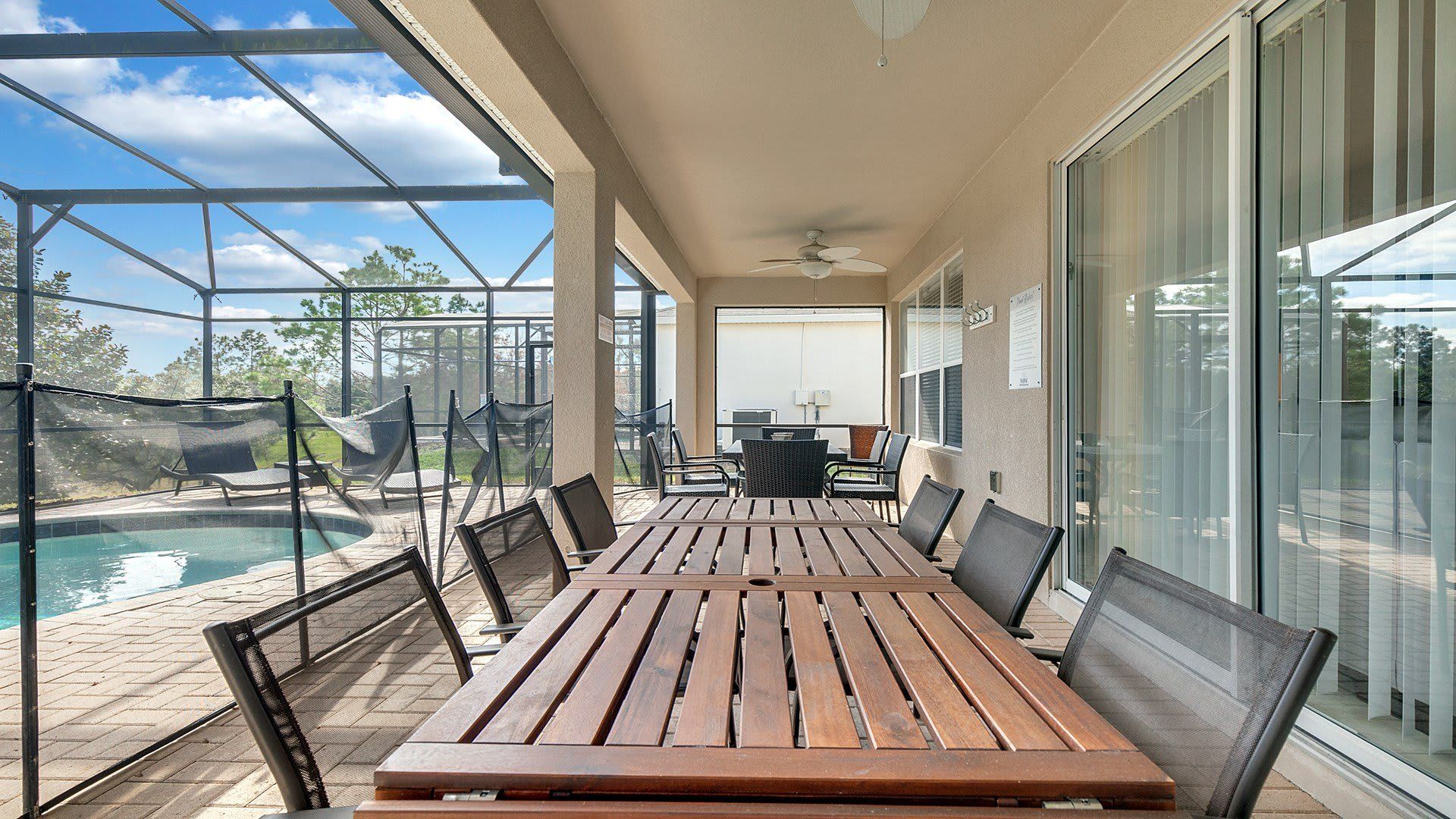 Relax by the poolside and soak up the sun in our beautiful pool, offering you a peaceful escape during your stay.