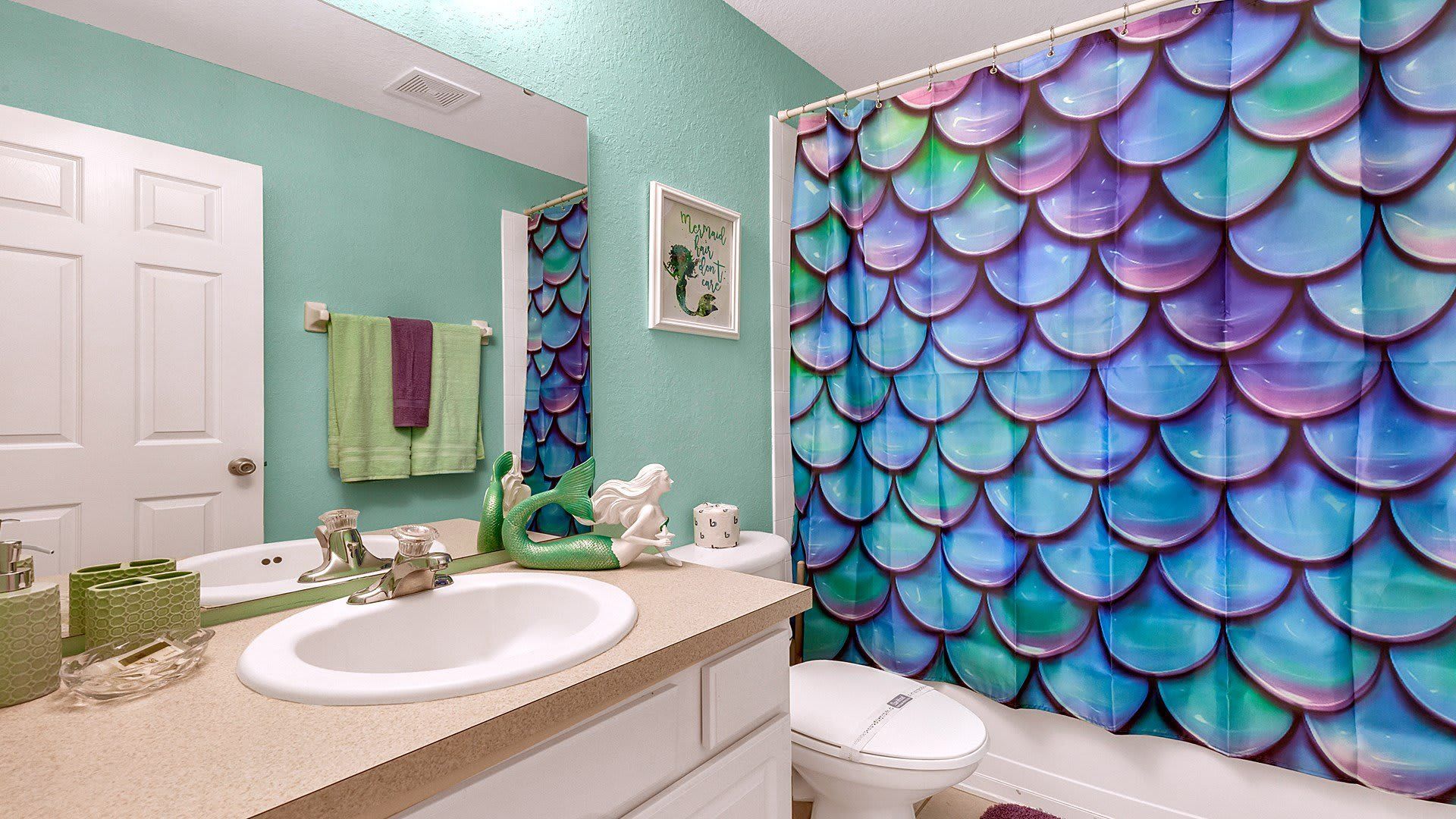 Indulge in luxury in our well-appointed bathroom, providing you with all the amenities you need for a comfortable stay.