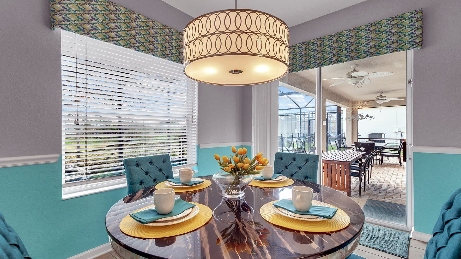 Indulge in culinary delights in our beautifully furnished breakfast table, offering you a luxurious setting to savor delicious meals and create unforgettable memories.