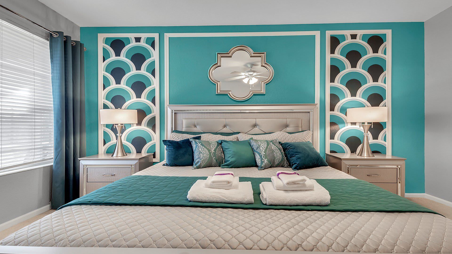 Drift into a peaceful sleep in our cozy bedroom, ensuring a restful night's sleep during your stay.