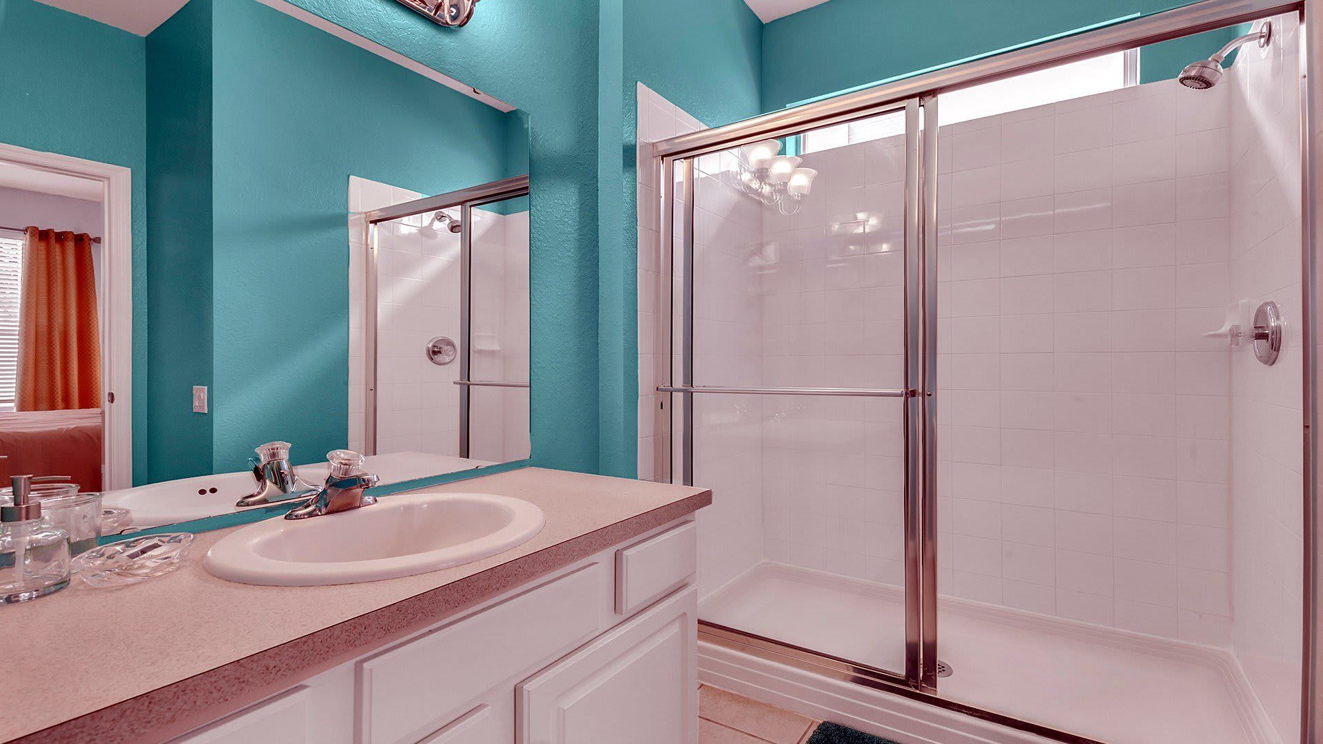 Pamper yourself in our elegant bathroom, offering you a relaxing oasis to unwind after a day of adventure.