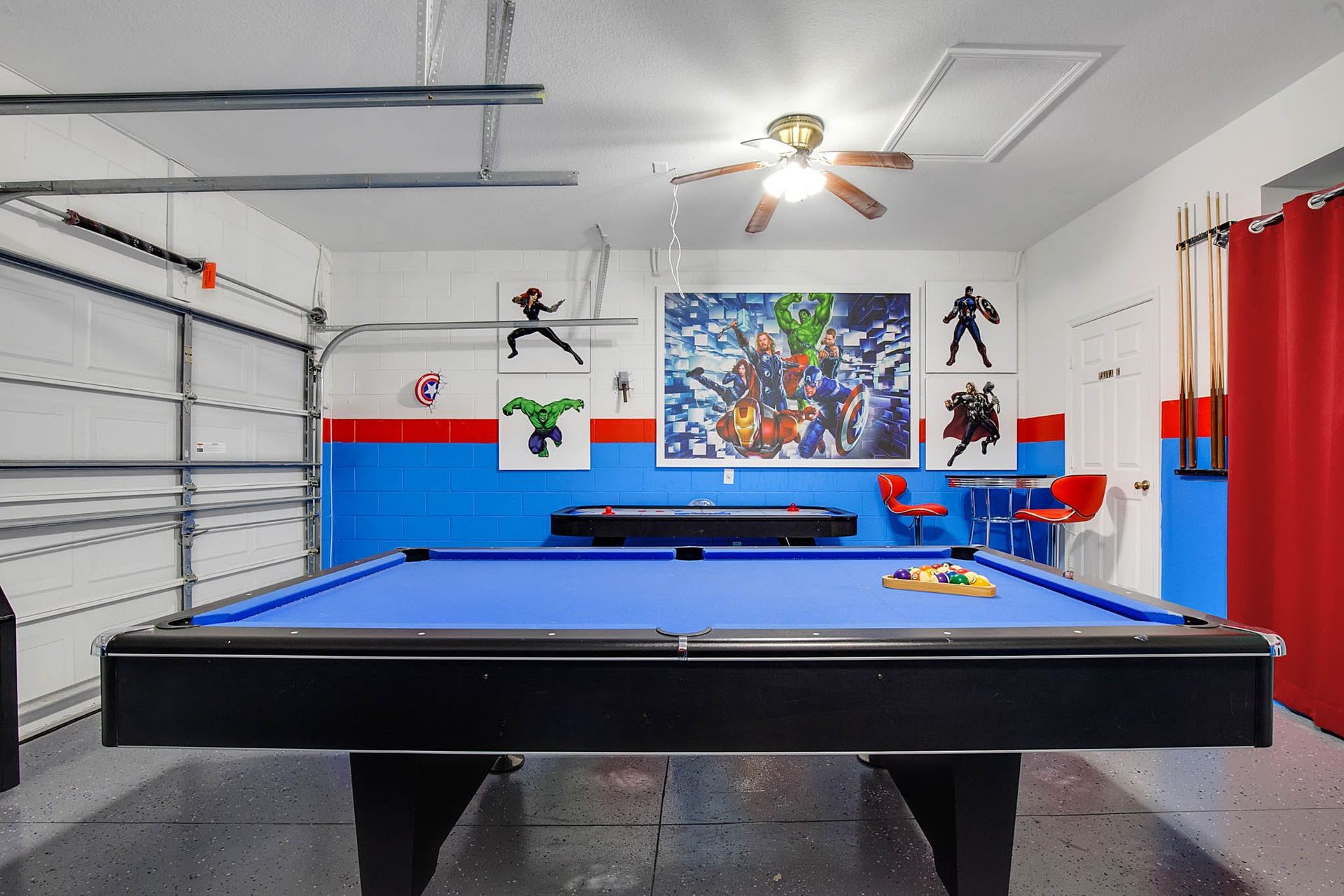 Step into our game room for a fun and exciting experience, offering you a variety of games and entertainment options.
