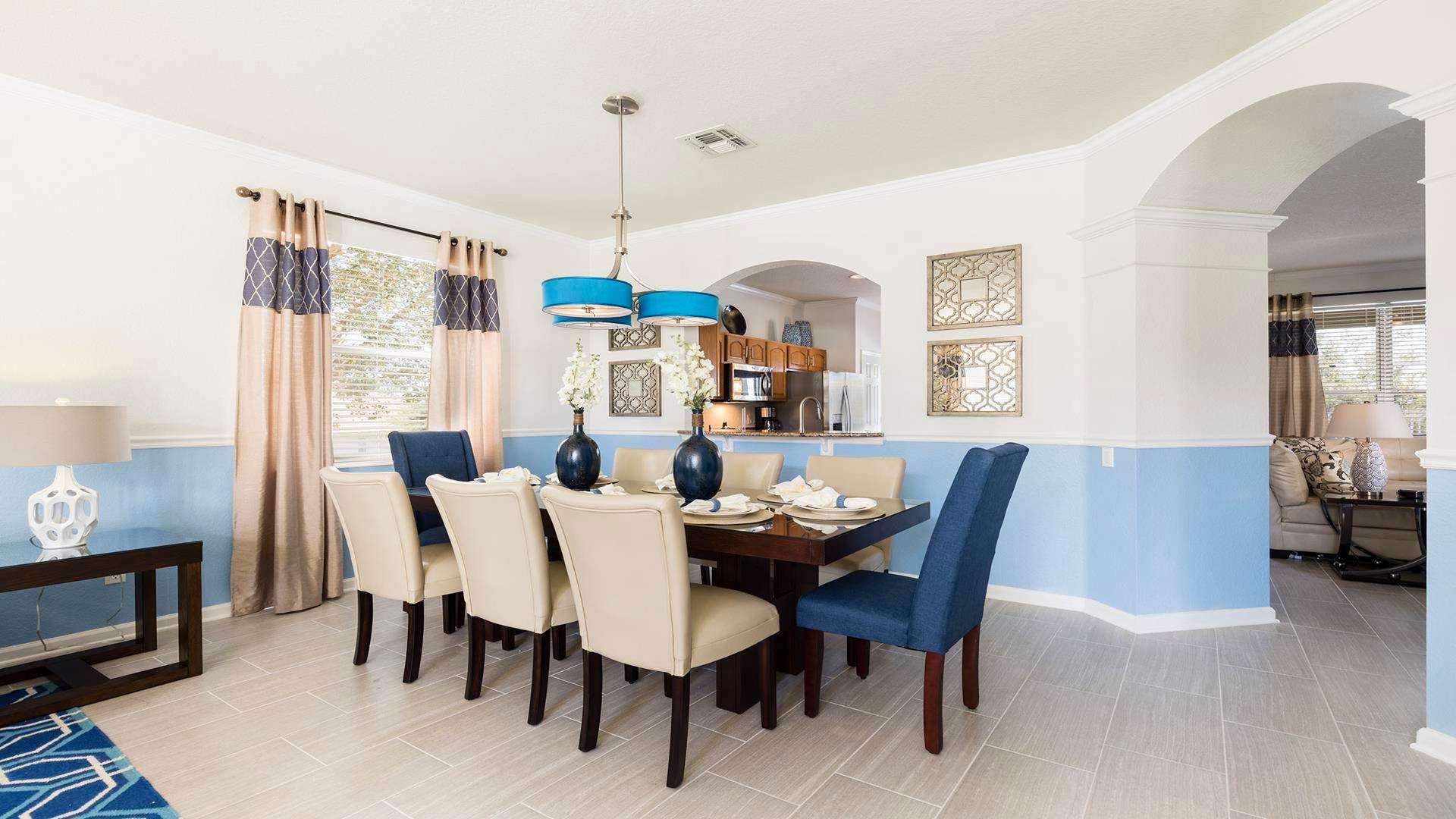 Large dining table is here for your family feast.