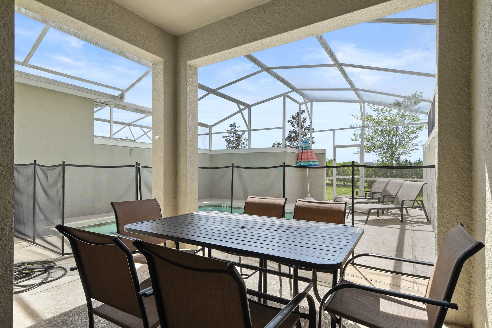 Relax by the poolside and soak up the sun in our beautiful pool, offering you a peaceful escape during your stay.