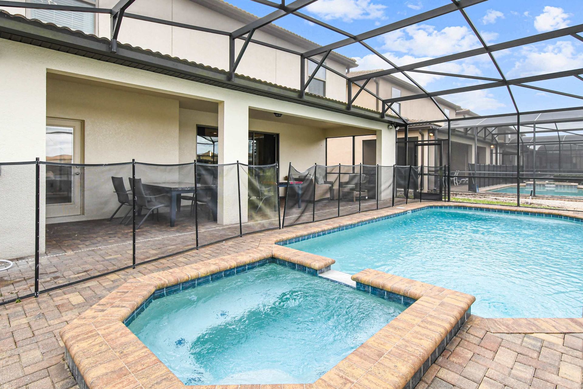 Spacious patio with pool and spa—perfect for outdoor relaxation!