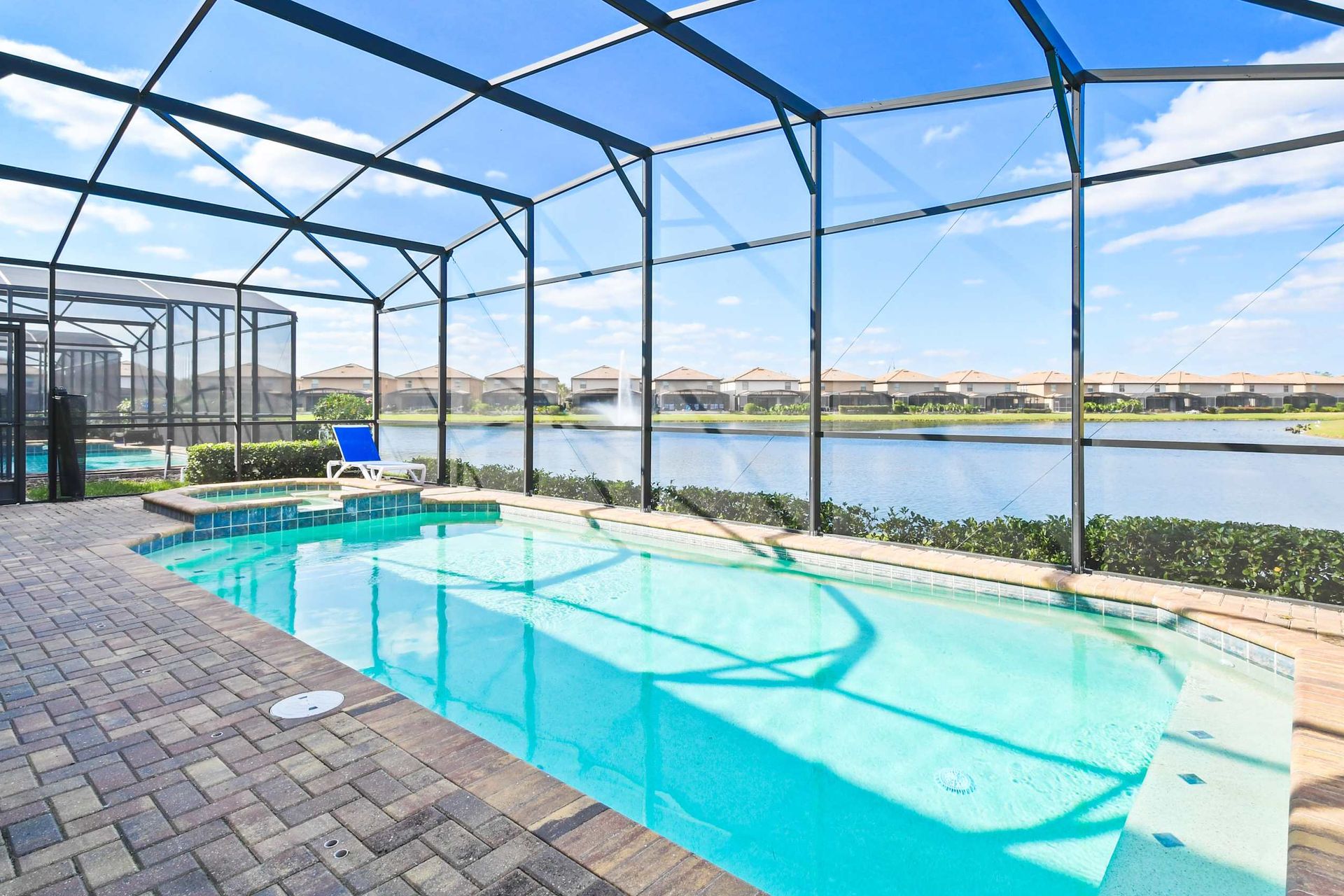 Lake view private pool and SPA.