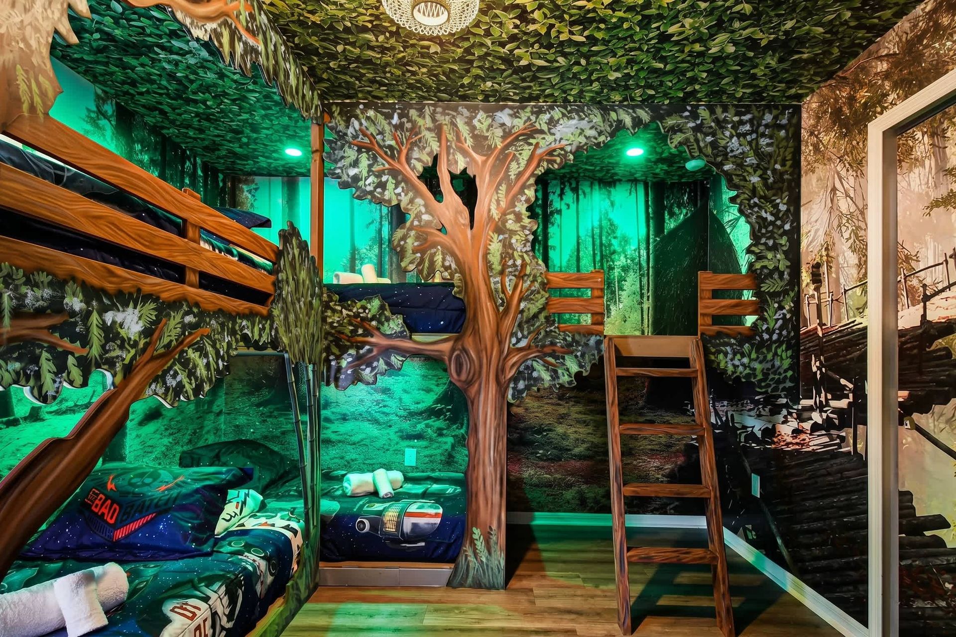 Special forest theme bedroom for kids.