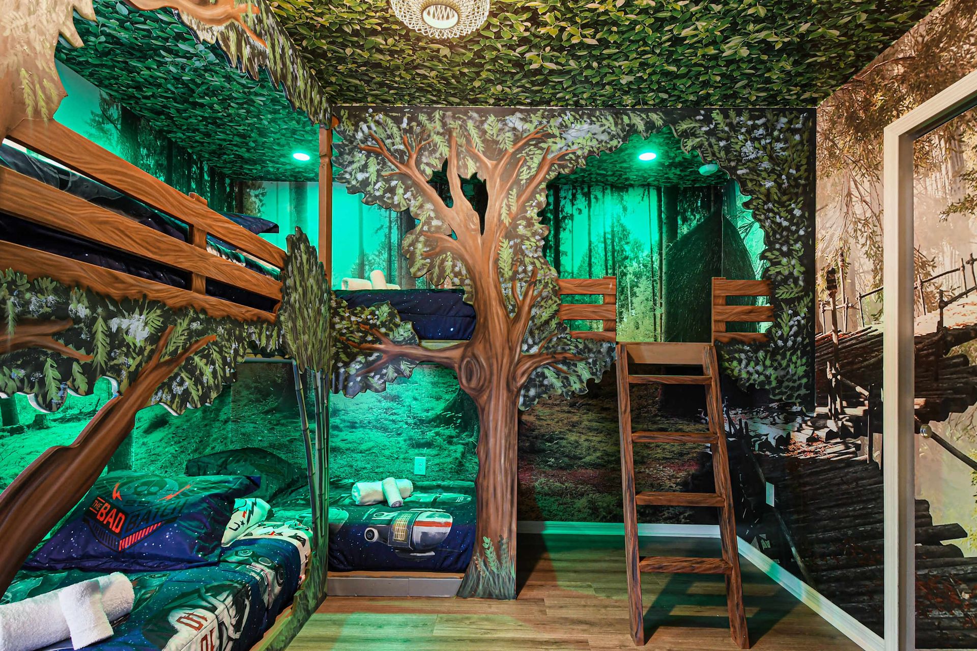 Special forest theme bedroom for kids.