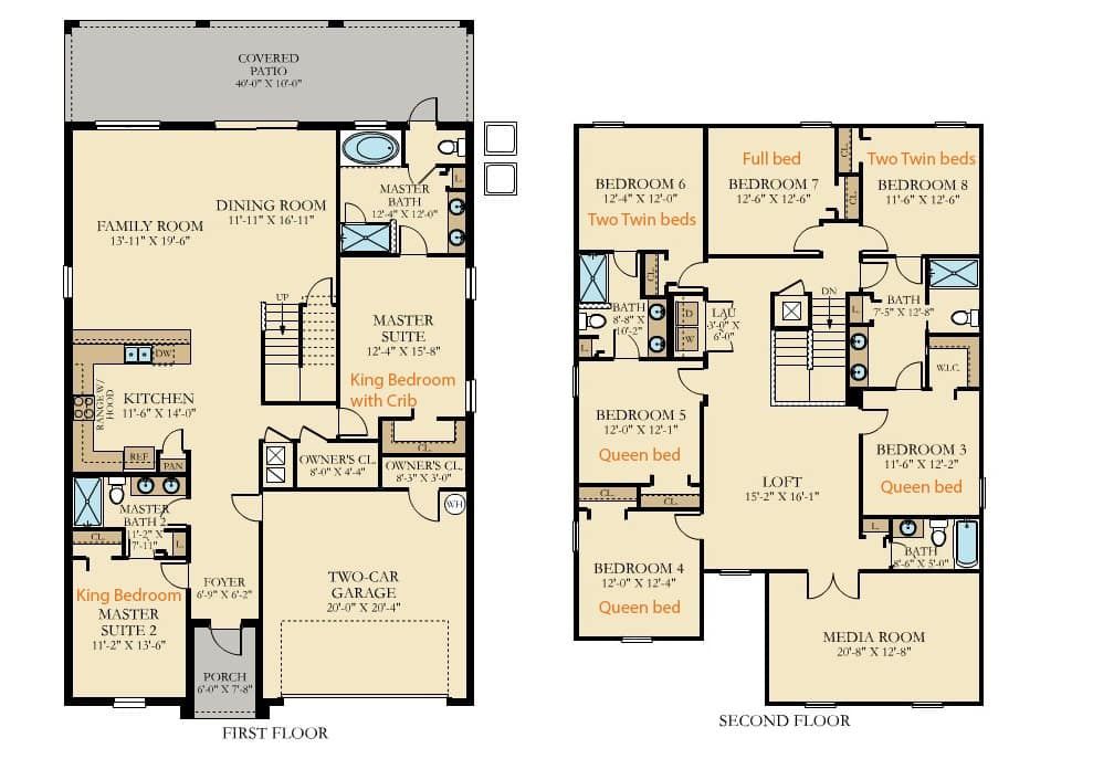 2D Floor Plan for your guide.