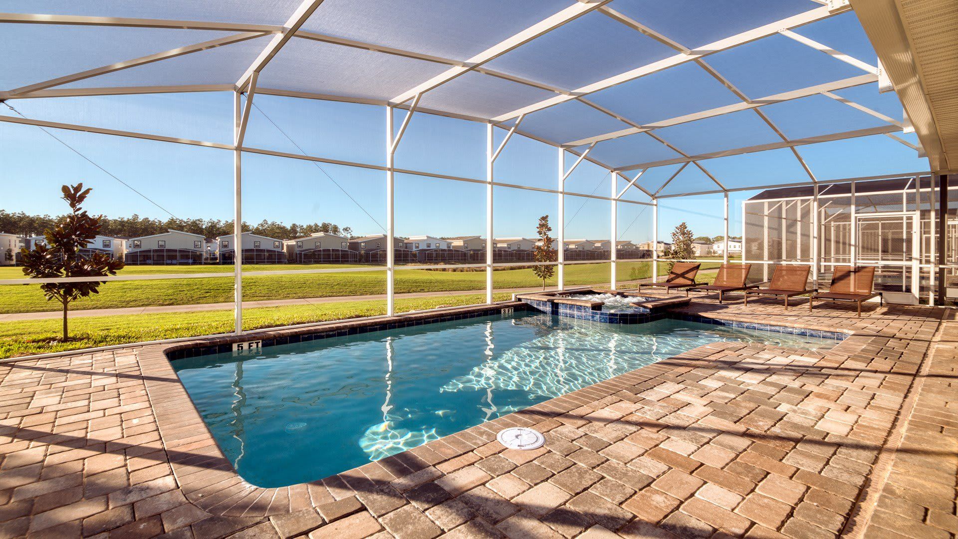 Indulge in outdoor luxury with a spacious poolside haven
