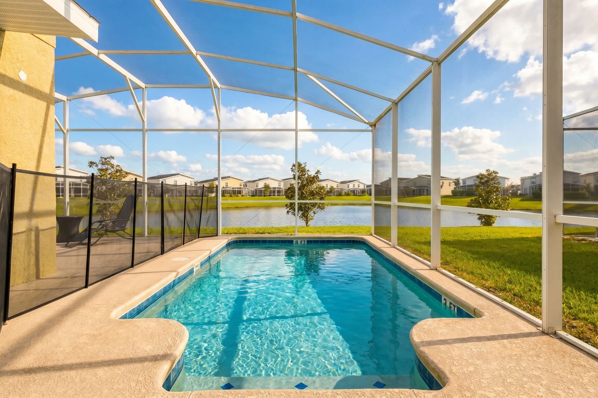 Enjoy a refreshing swim in our sparkling pool, providing you with a relaxing oasis.