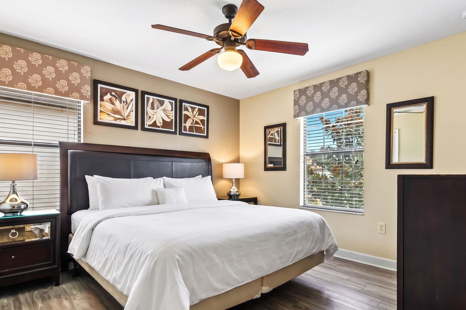 A bedroom offering a perfect blend of comfort and entertainment.