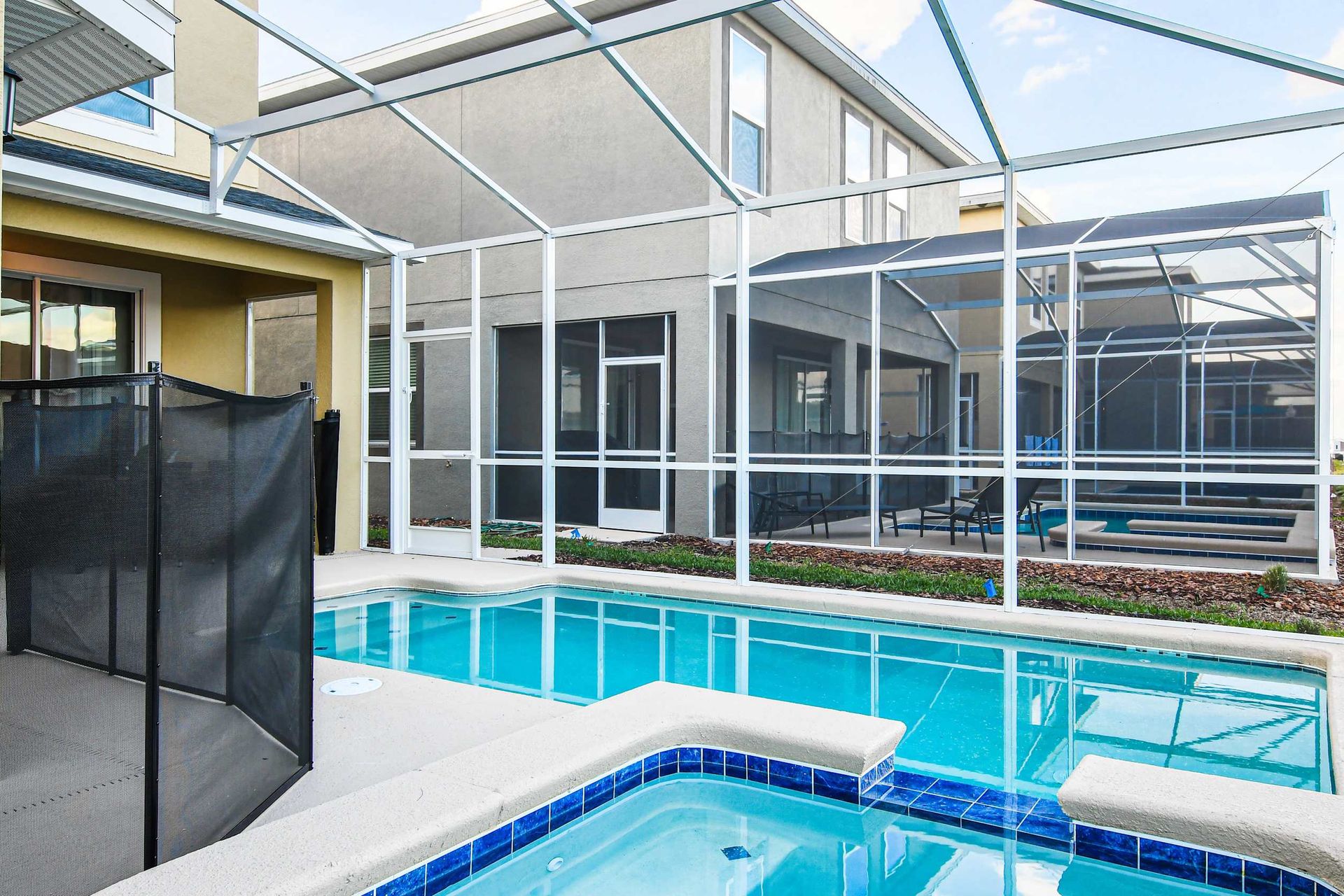 Enjoy a refreshing swim in our sparkling pool, providing you with a relaxing oasis.