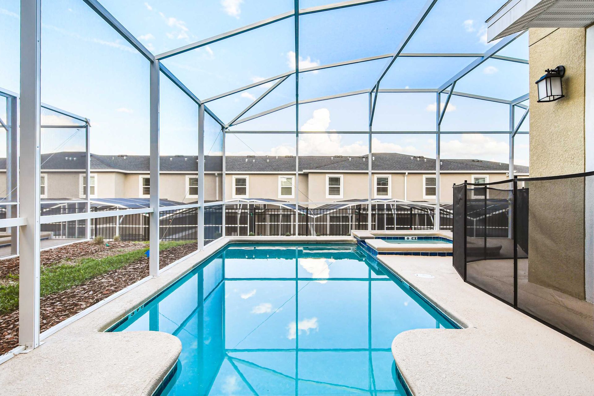 You'll have the screened in spa and pool all to yourself