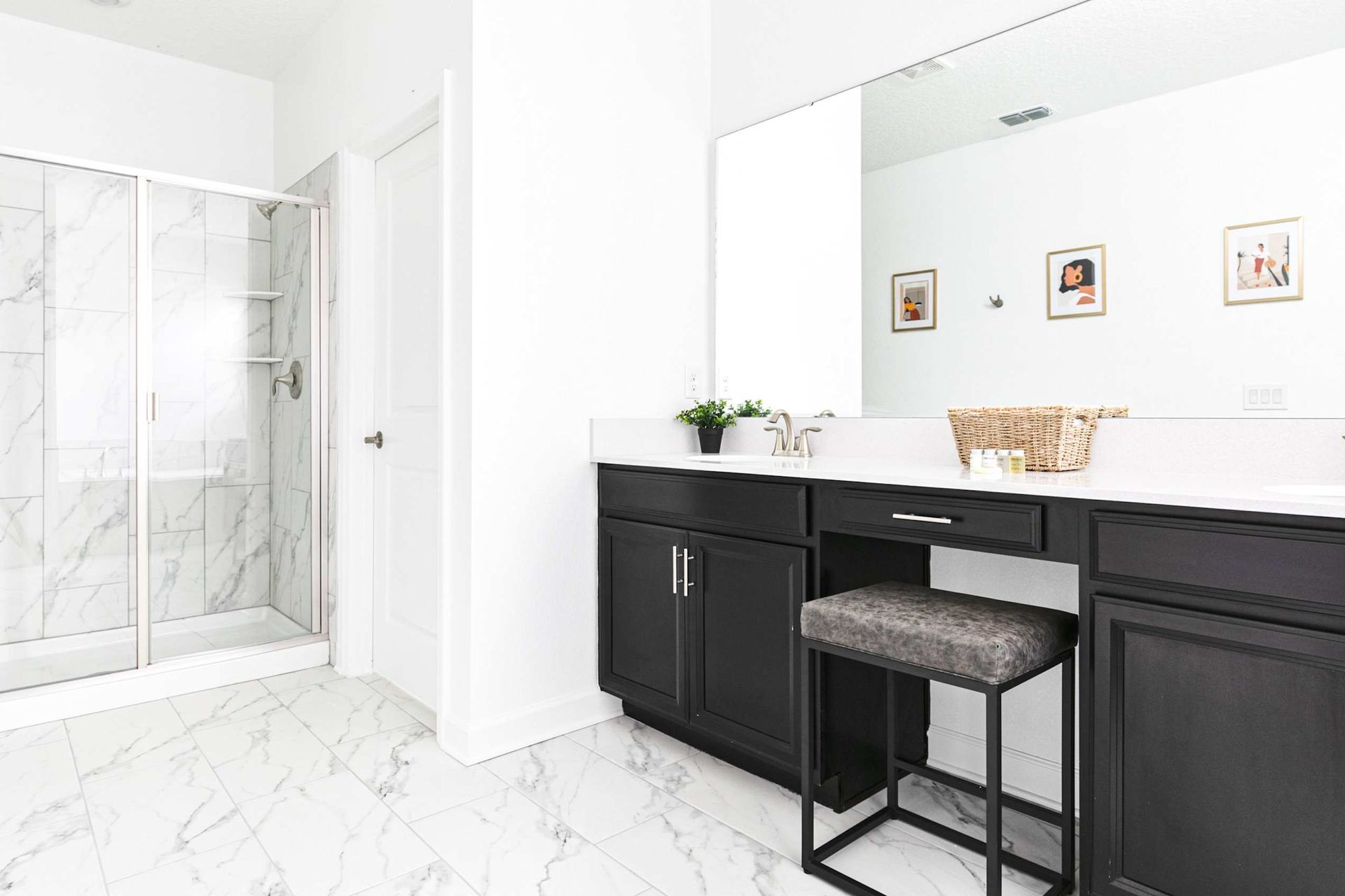 Relax and unwind in our stylish bathroom, providing you with a tranquil retreat during your time here.