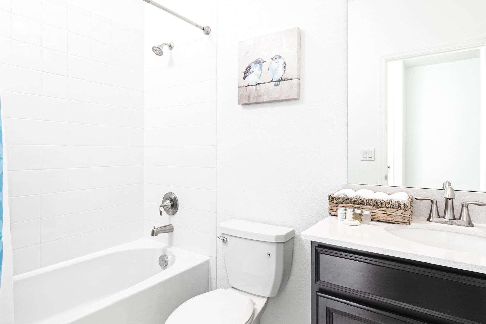 Experience comfort and convenience in our spacious bathroom, designed to meet all your needs during your stay.