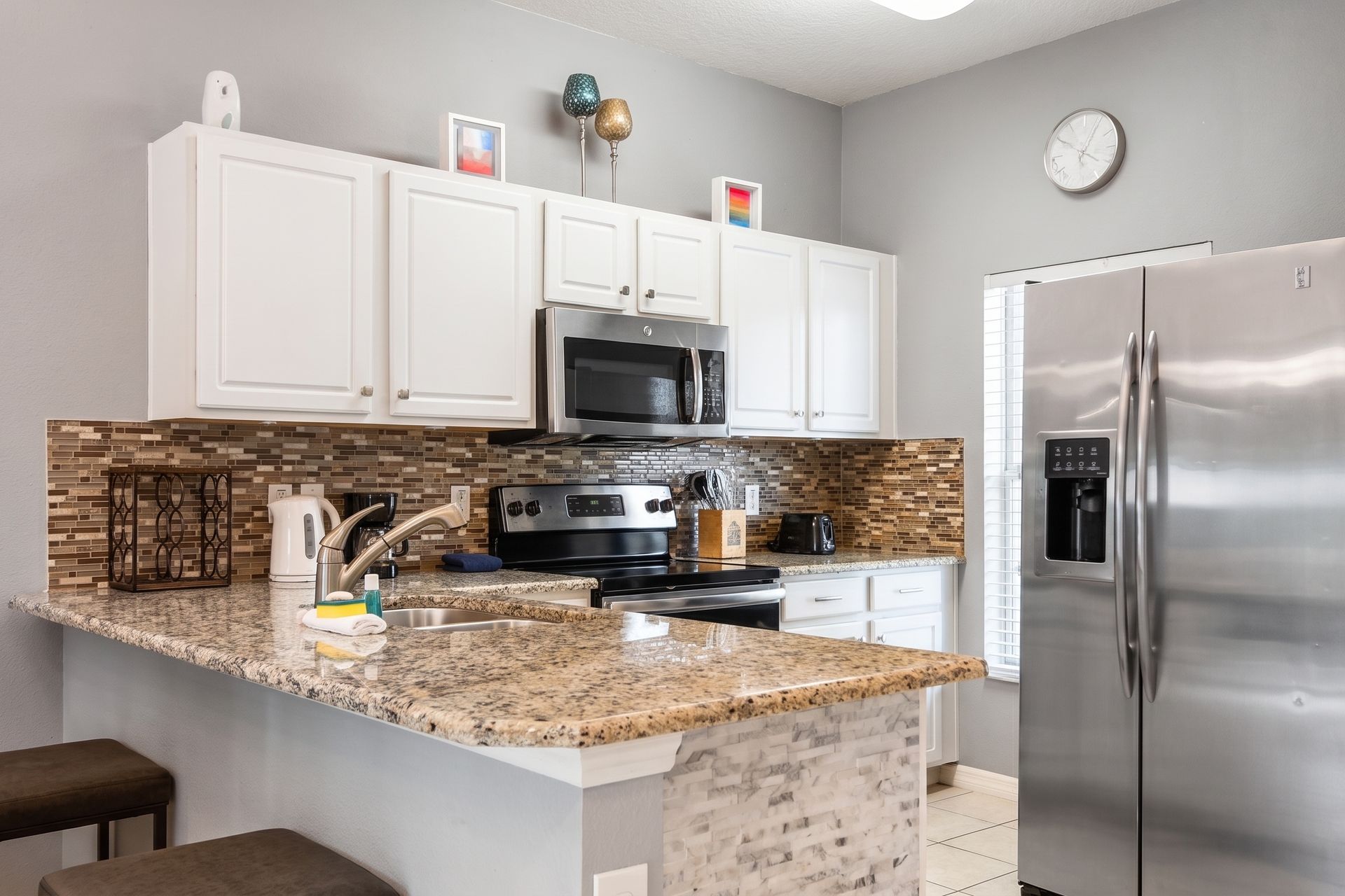 Prepare delicious meals in our stylish kitchen, designed to inspire your culinary adventures.