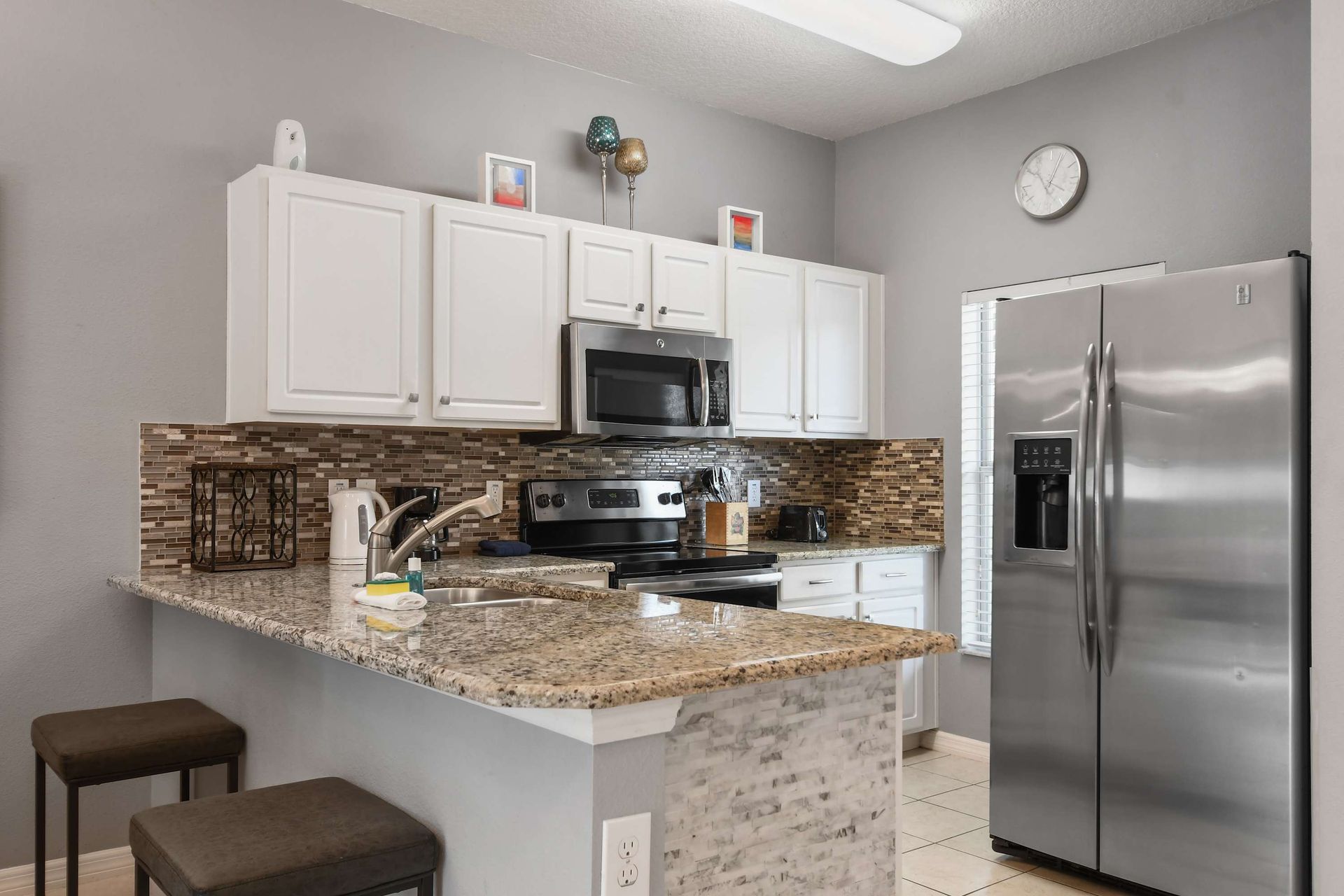 Prepare delicious meals in our stylish kitchen, designed to inspire your culinary adventures.