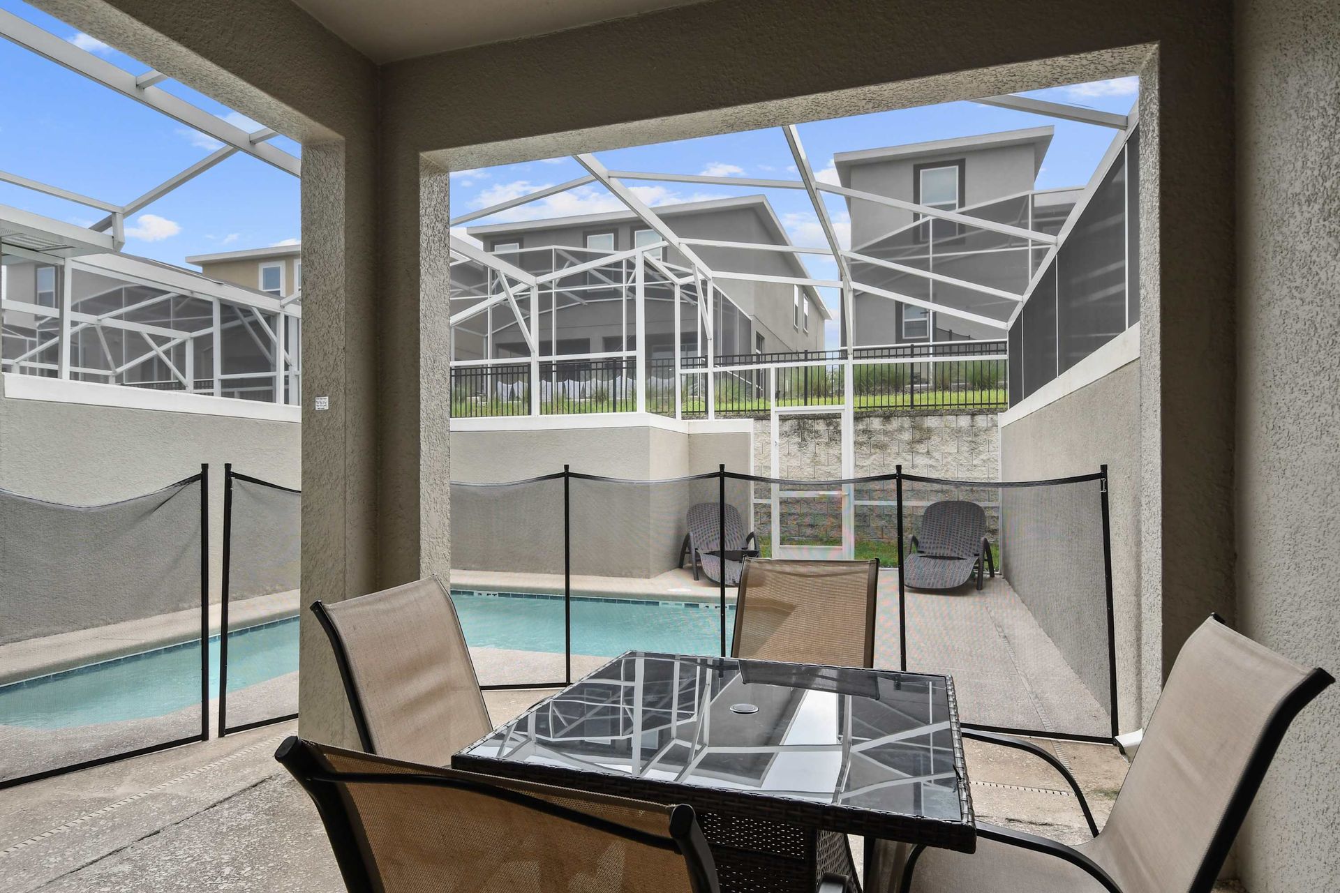 Shaded Patio w/ Pool View, Dining Set & Relaxation Space!