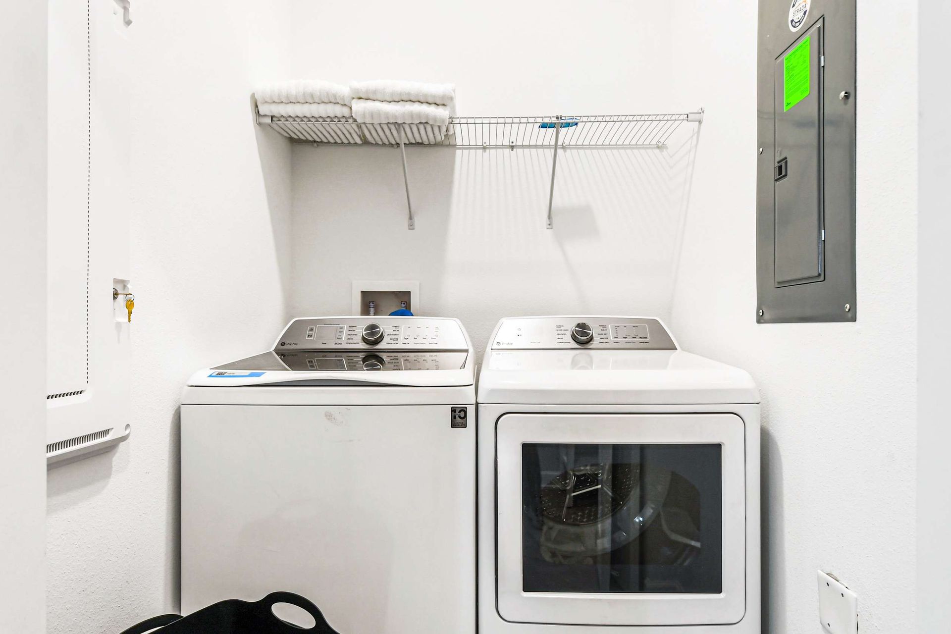 Laundry and dryer zone, facilitating efficient and organized clothes care for household convenience