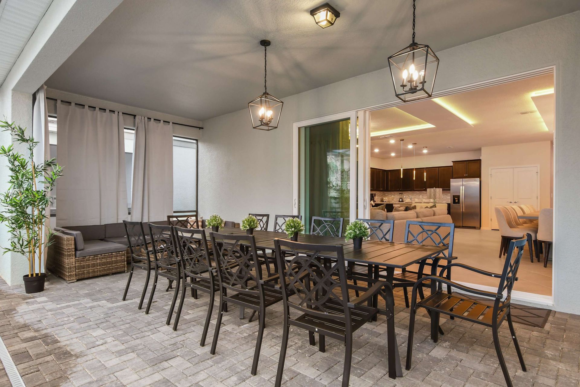 Spacious outdoor dining with seamless indoor-outdoor living!