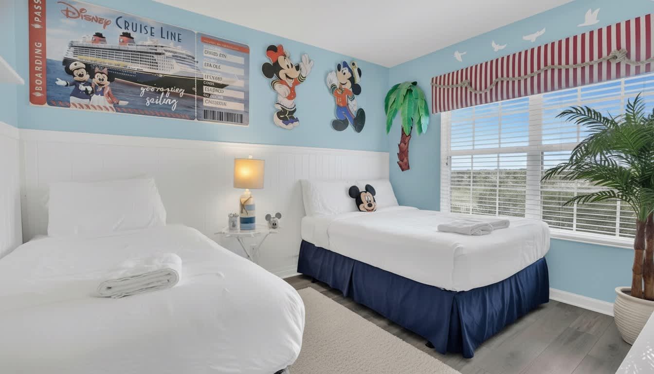 Set sail for dreams in this meticulously crafted Disney Cruise-themed haven for families.