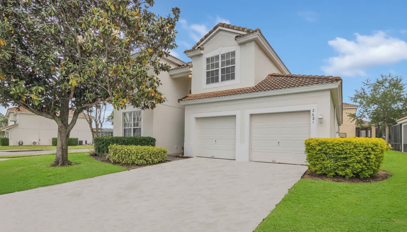 Sun-kissed Mediterranean charm meets modern comfort in this serene suburban haven.